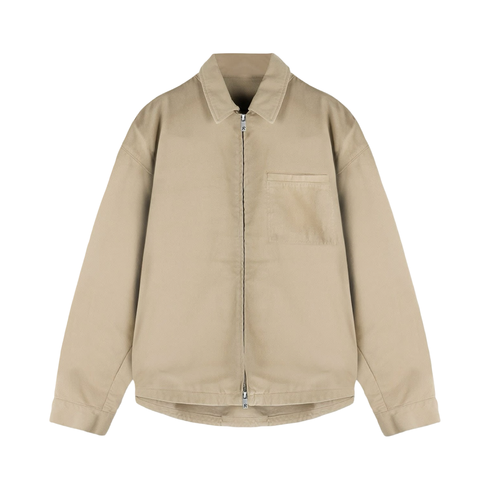 REPRESENT COTTON ZIP THROUGH SHIRT BEIGE
