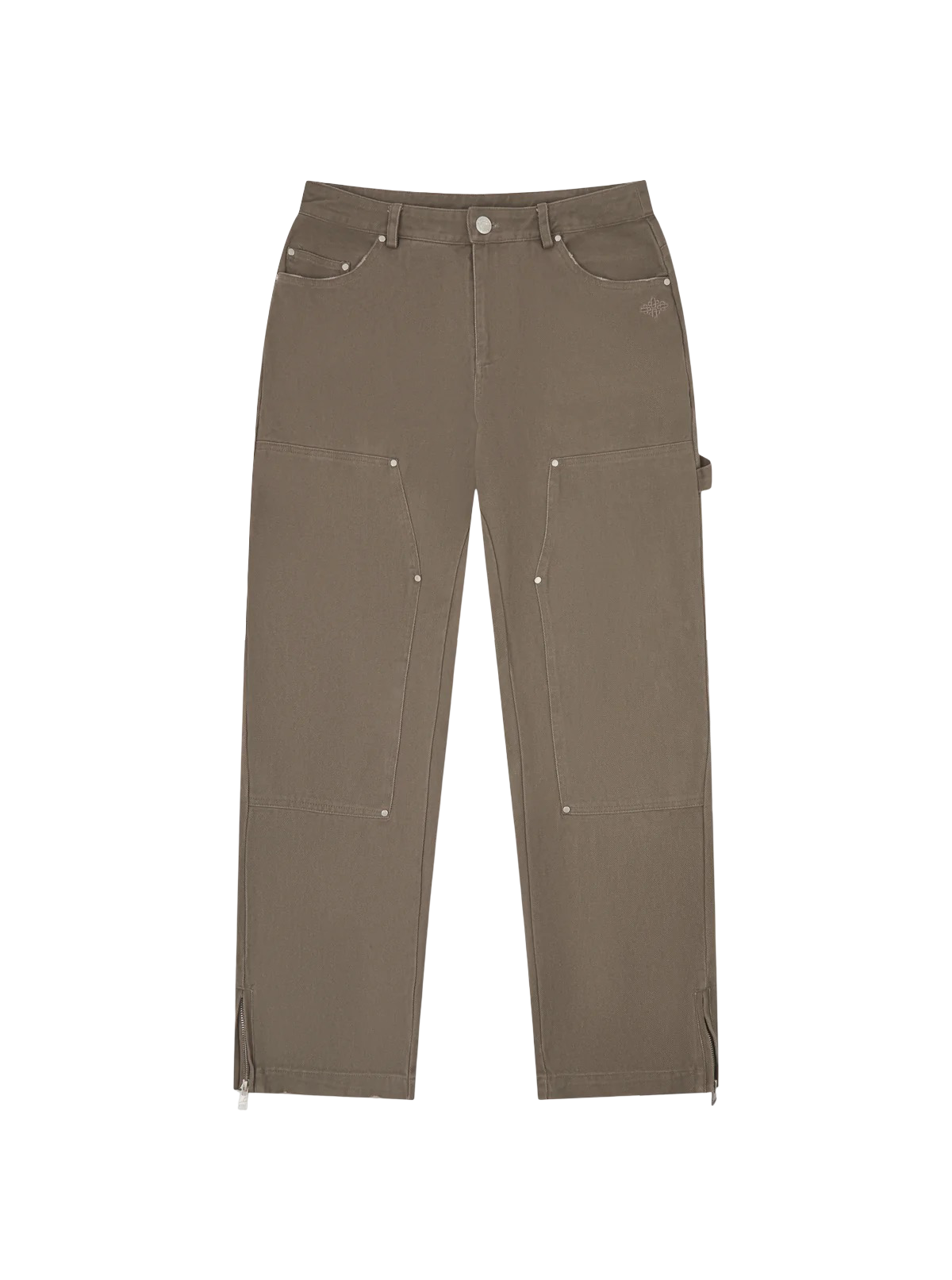 THE COUTURE CLUB TWILL RIVET DETAIL CARPENTER PANT