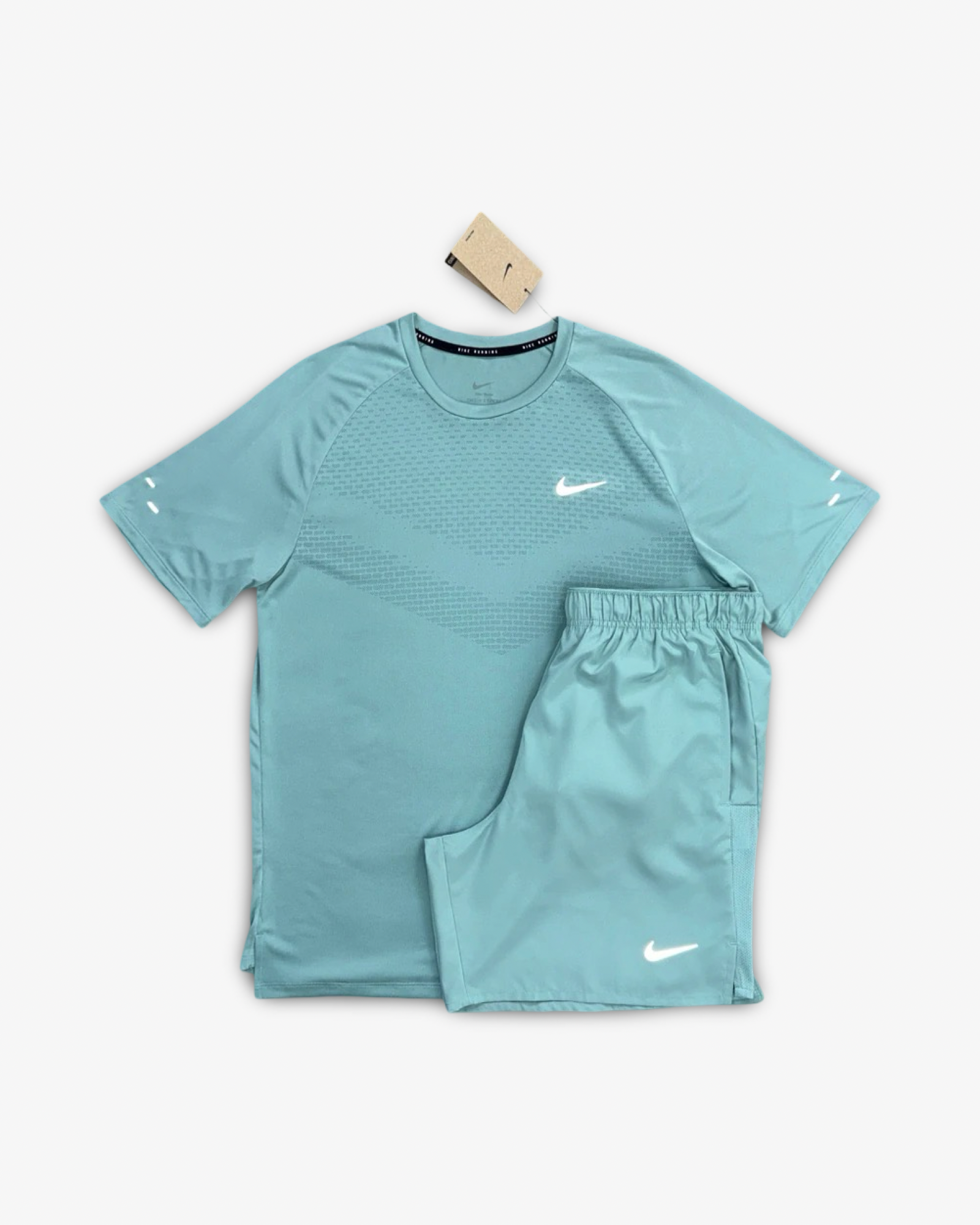 NIKE STRIDE T-SHIRT SHORTS SET 'CANNON'