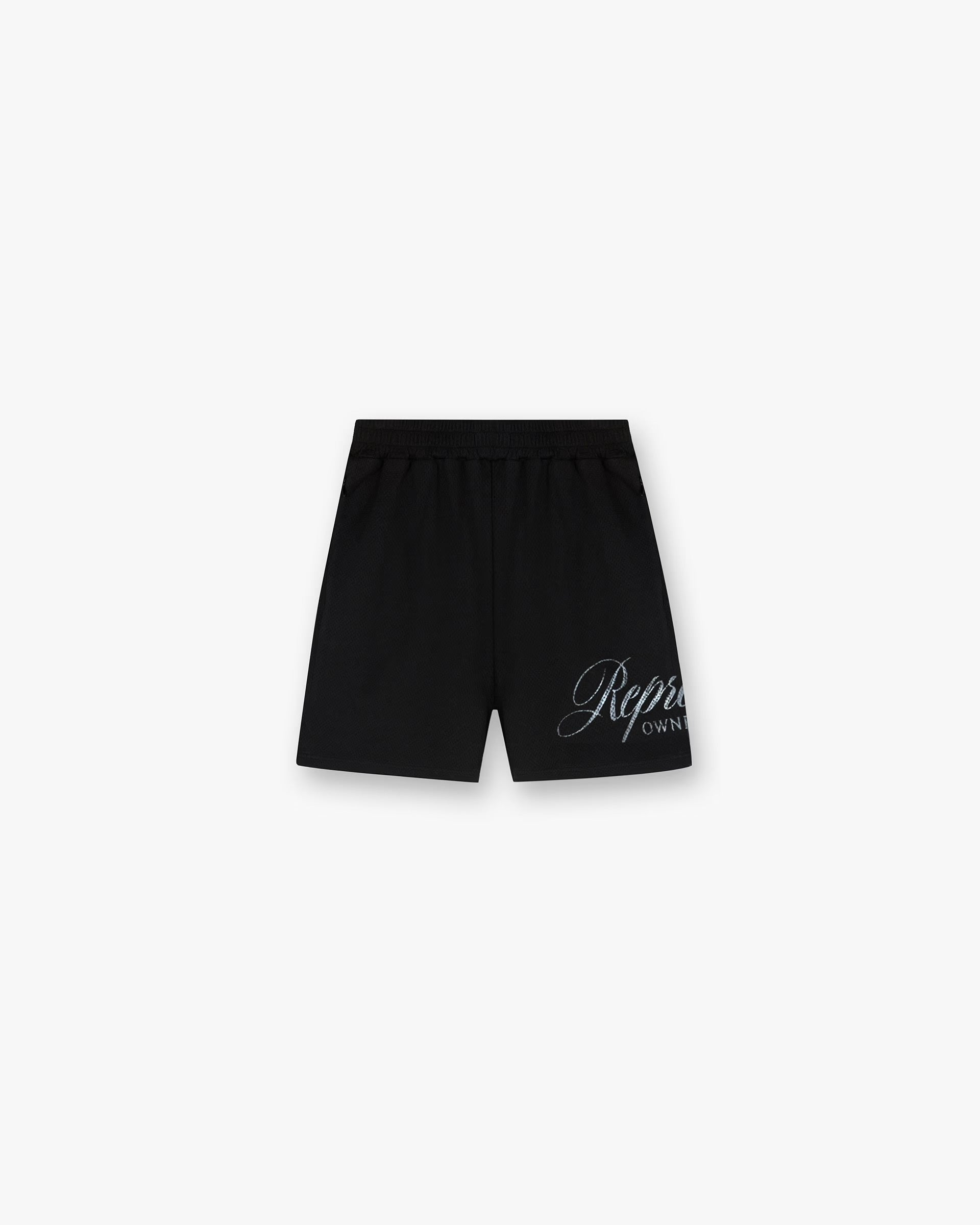 REPRESENT OWNERS CLUB SCRIPT MESH SHORT - BLACK