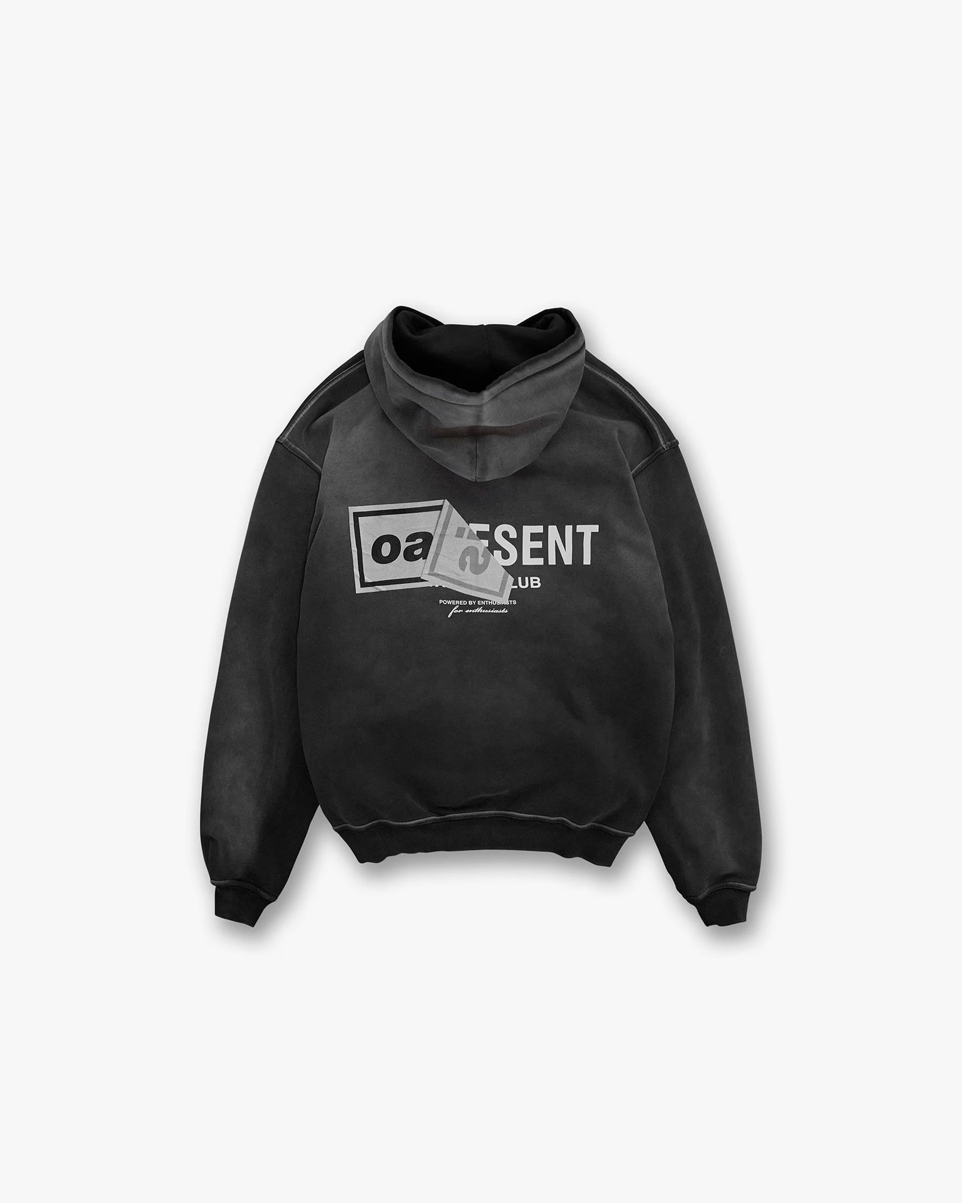 REPRESENT x OASIS OWNERS CLUB HOODIE - STAINED BLACK