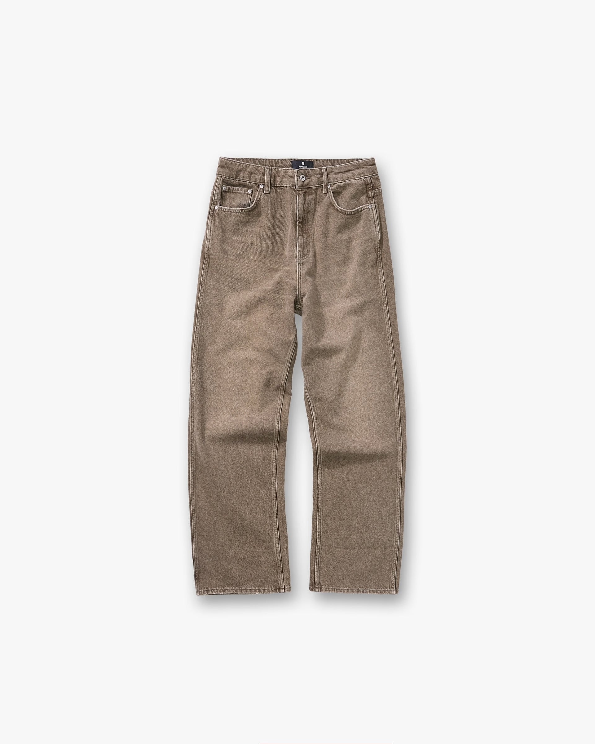 REPRESENT R3 DISTRESSED BAGGY DENIM - WASHED OLIVE