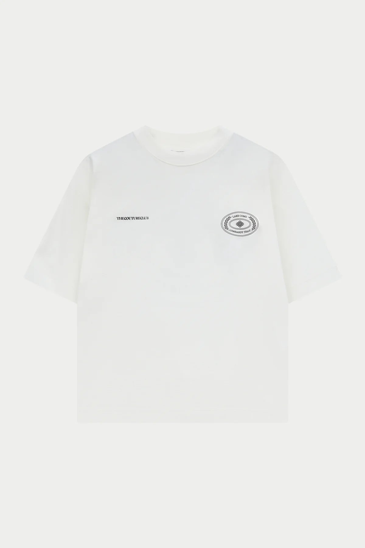 THE COUTURE CLUB LAKE COMO OVAL GRAPHIC T-SHIRT - WHITE