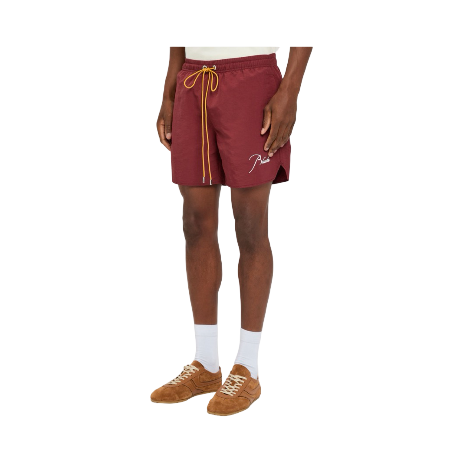 RHUDE RADIATOR LOGO-EMBROIDERED SHELL SWIM SHORTS