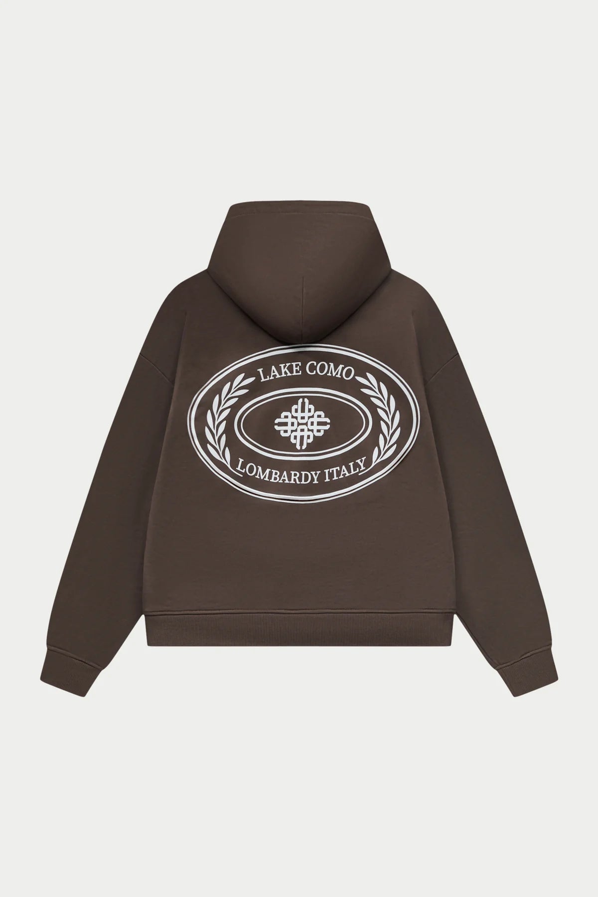 THE COUTURE CLUB LAKE COMO OVAL GRAPHIC HOODIE - BROWN