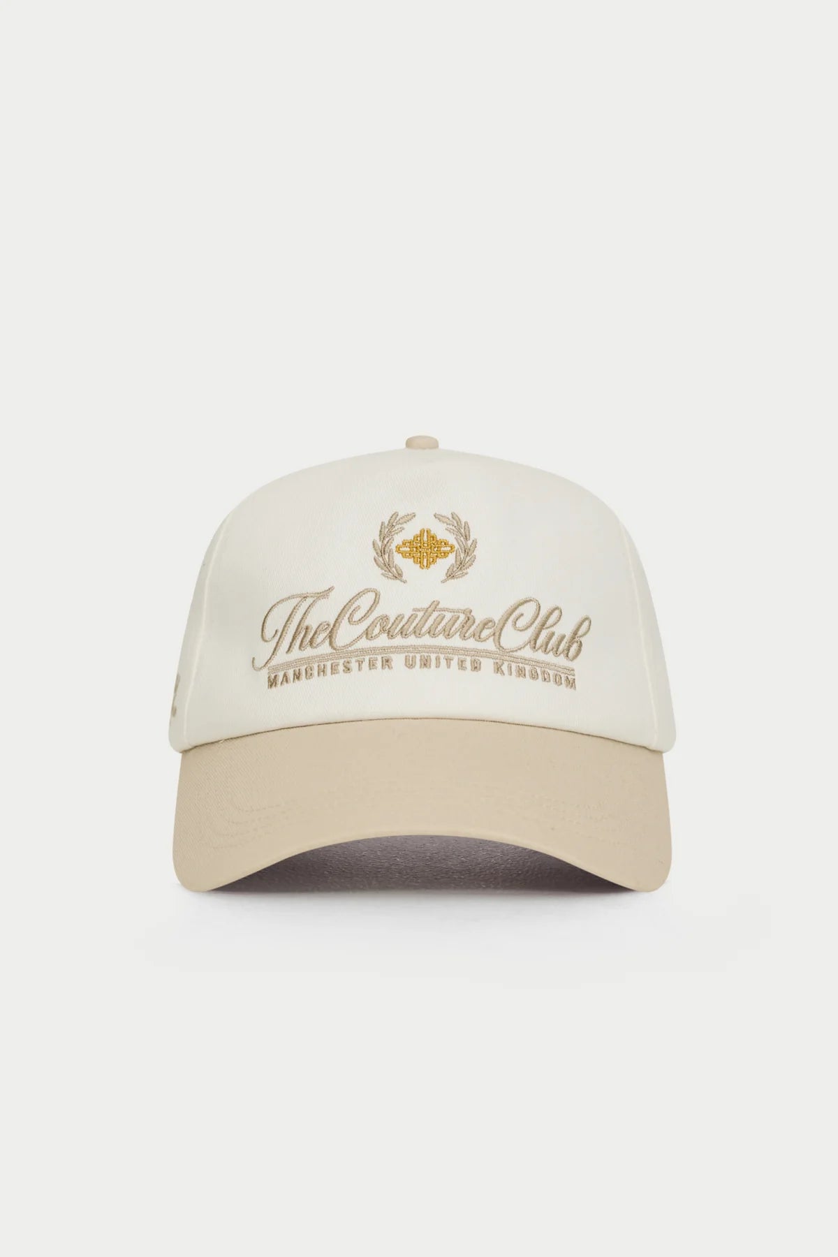 THE COUTURE CLUB LAUREL EMBROIDERY CAP - BEIGE