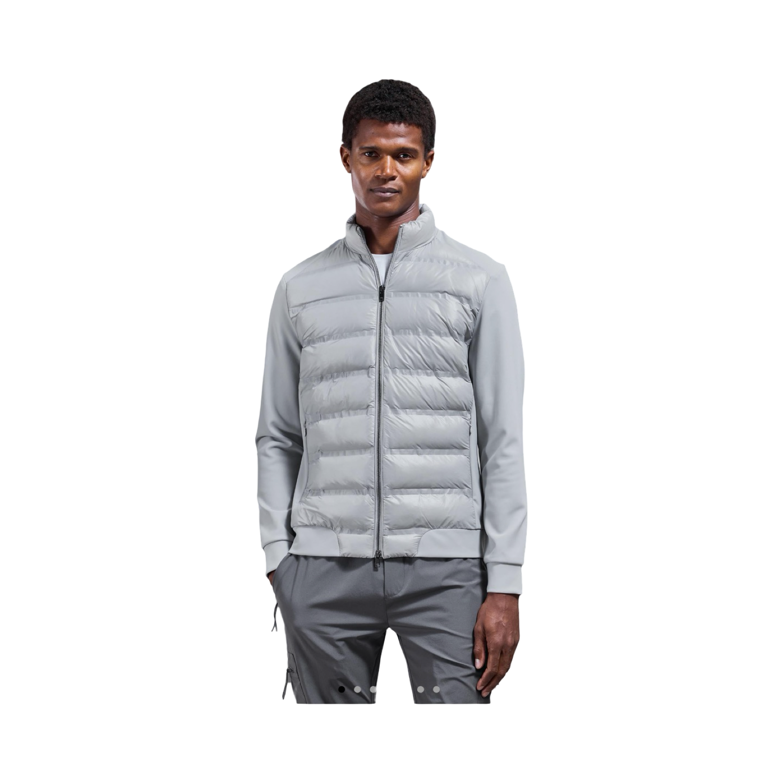 ARNE HYBRID ZIP UP PUFFER JACKET