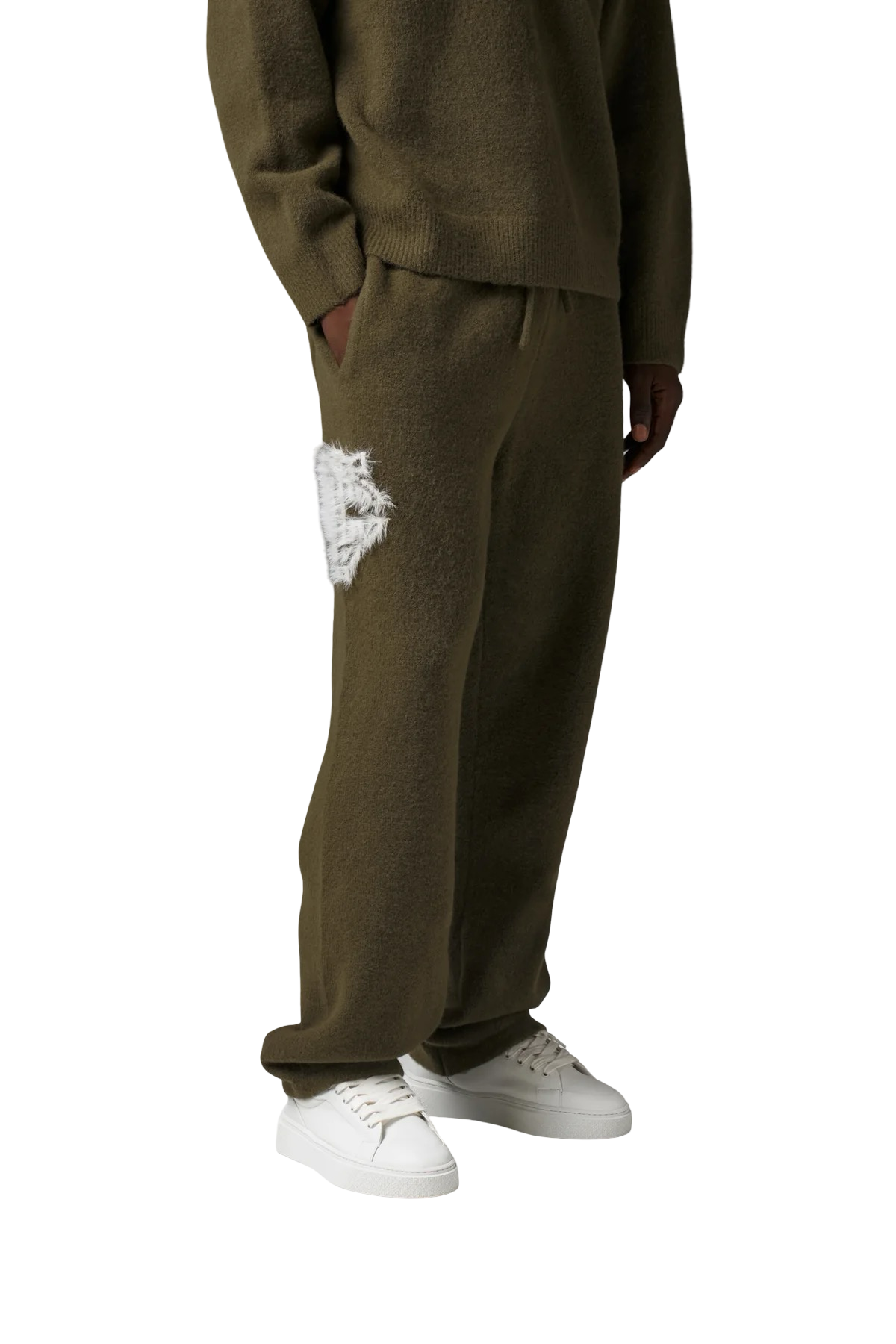 THE COUTURE CLUB MONOGRAM FLUFFY KNIT PANT