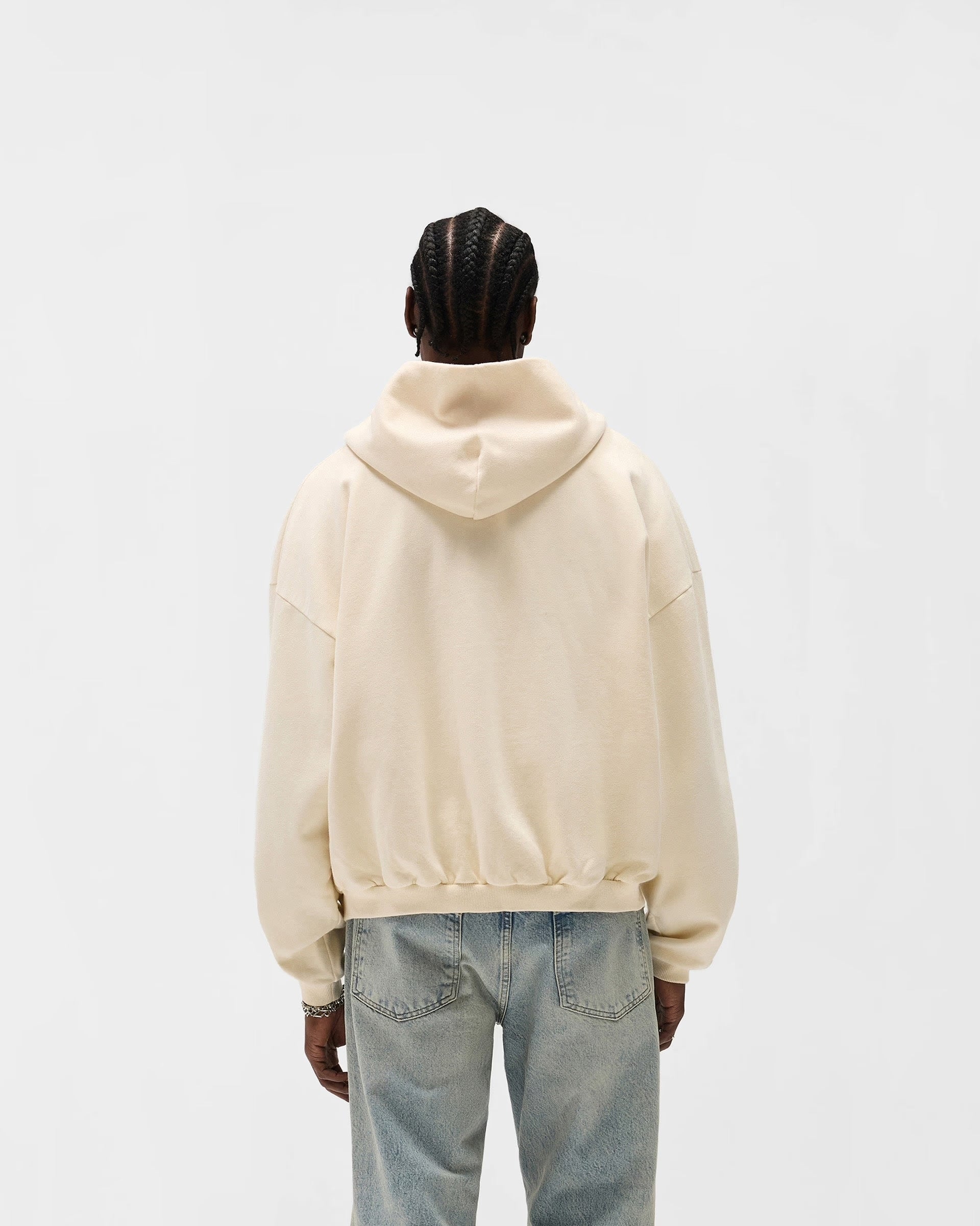 REPRESENT OWNERS CLUB ZIP THROUGH HOODIE - BUTTERCREAM