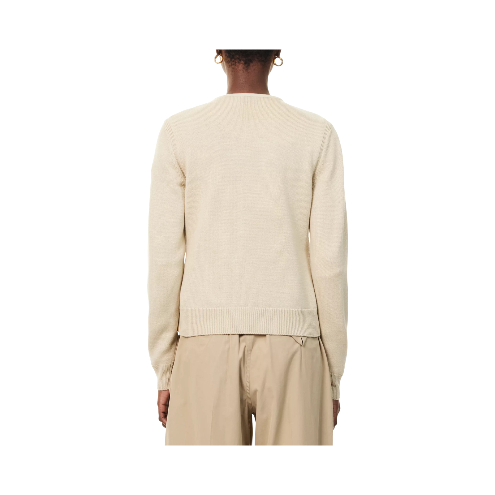 MONCLER CONTRAST-SHELL PADDED WOOL CARDIGAN