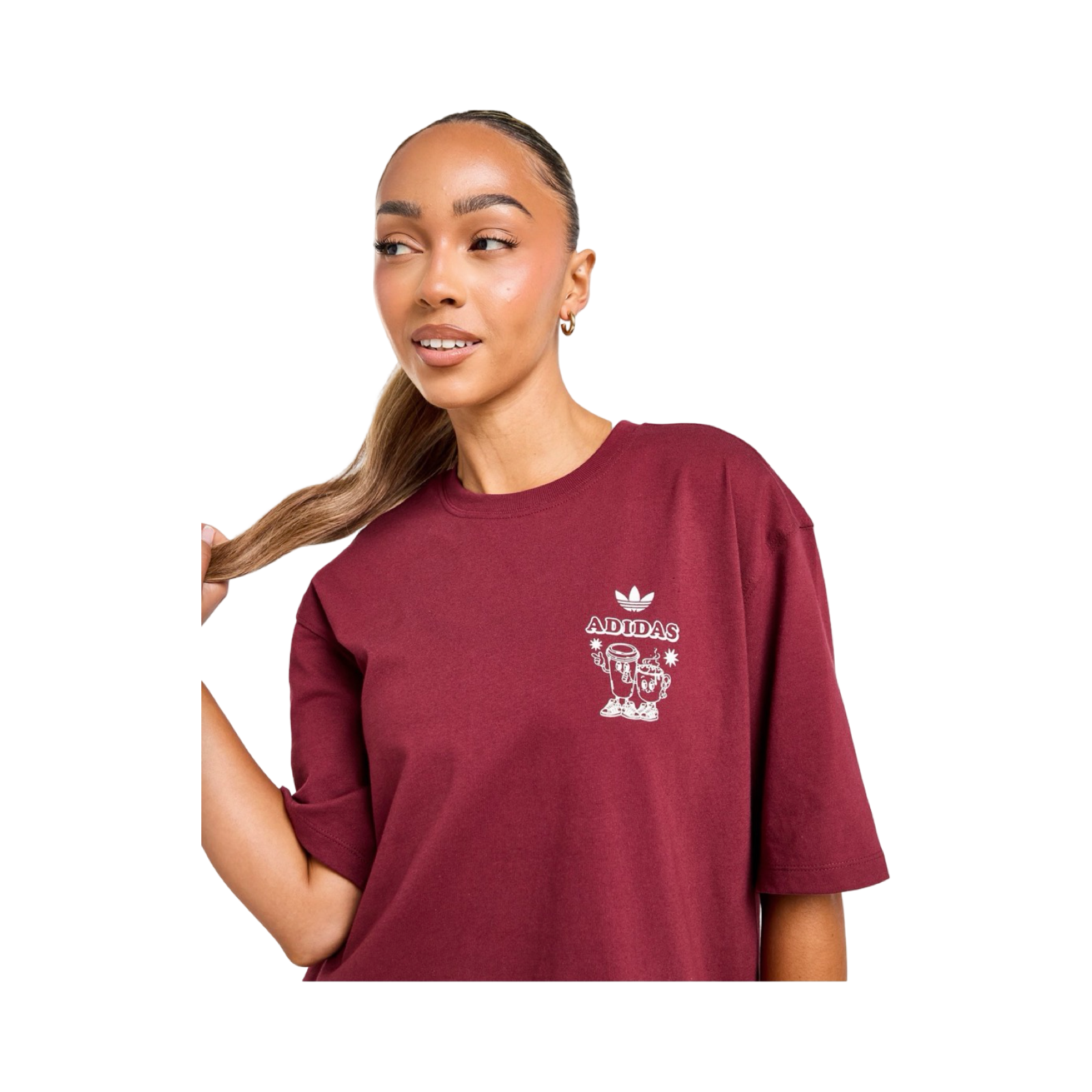 ADIDAS ORIGINALS COFFEE CLUB T-SHIRT - BURGUNDY