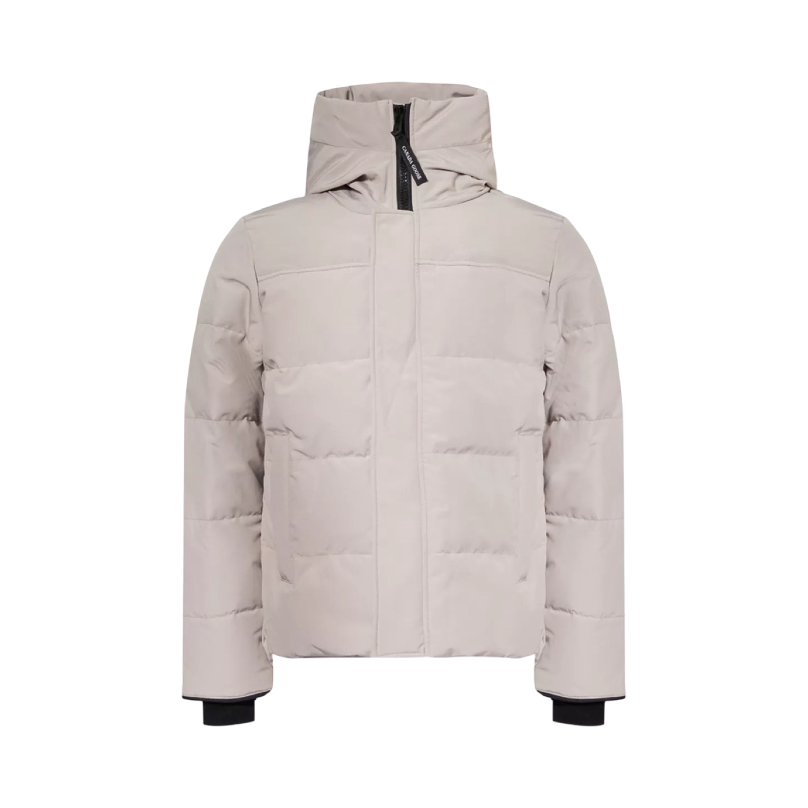 CANADA GOOSE MACMILLAN FUNNEL-NECK TWILL-DOWN PARKA JACKET LIMESTONE