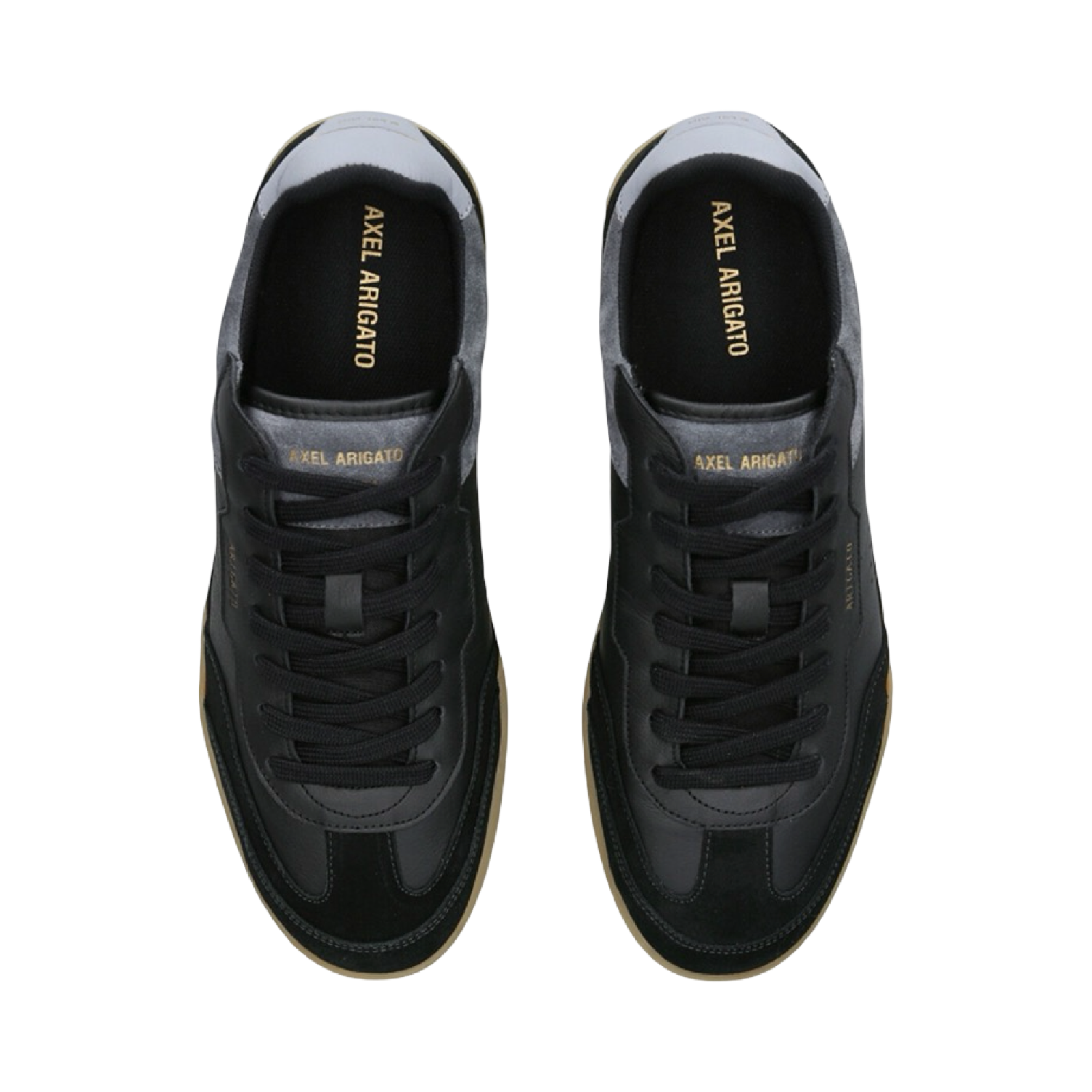 AXEL ARIGATO DICE LEATHER AND SUEDE LOW-TOP TRAINERS