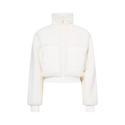 ALO YOGA EDGE BOMBER FAUX-SHERPA JACKET