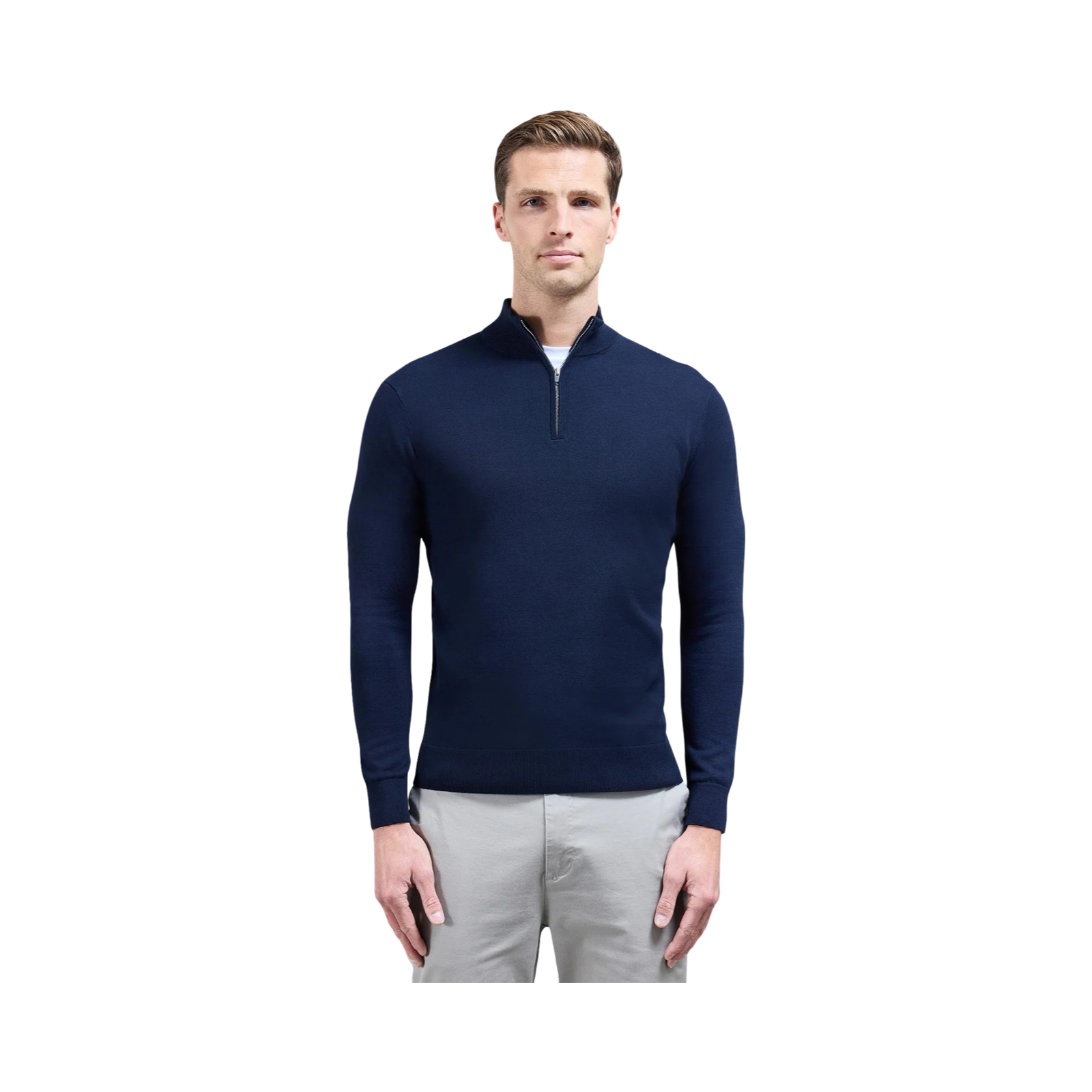 ARNE HALF ZIP JUMPER NAVY