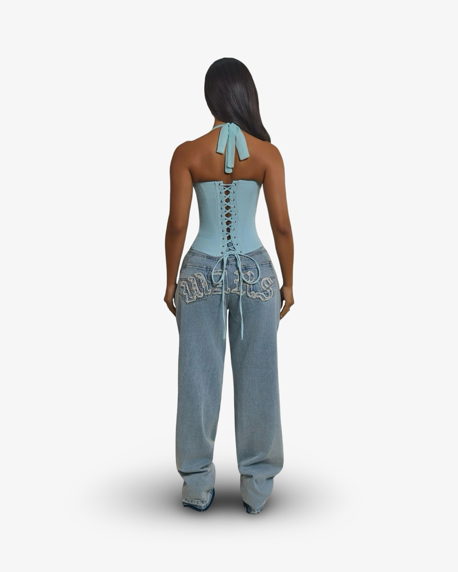 MARS THE LABEL KALI WIDE LEG JEAN - LGHT WASH