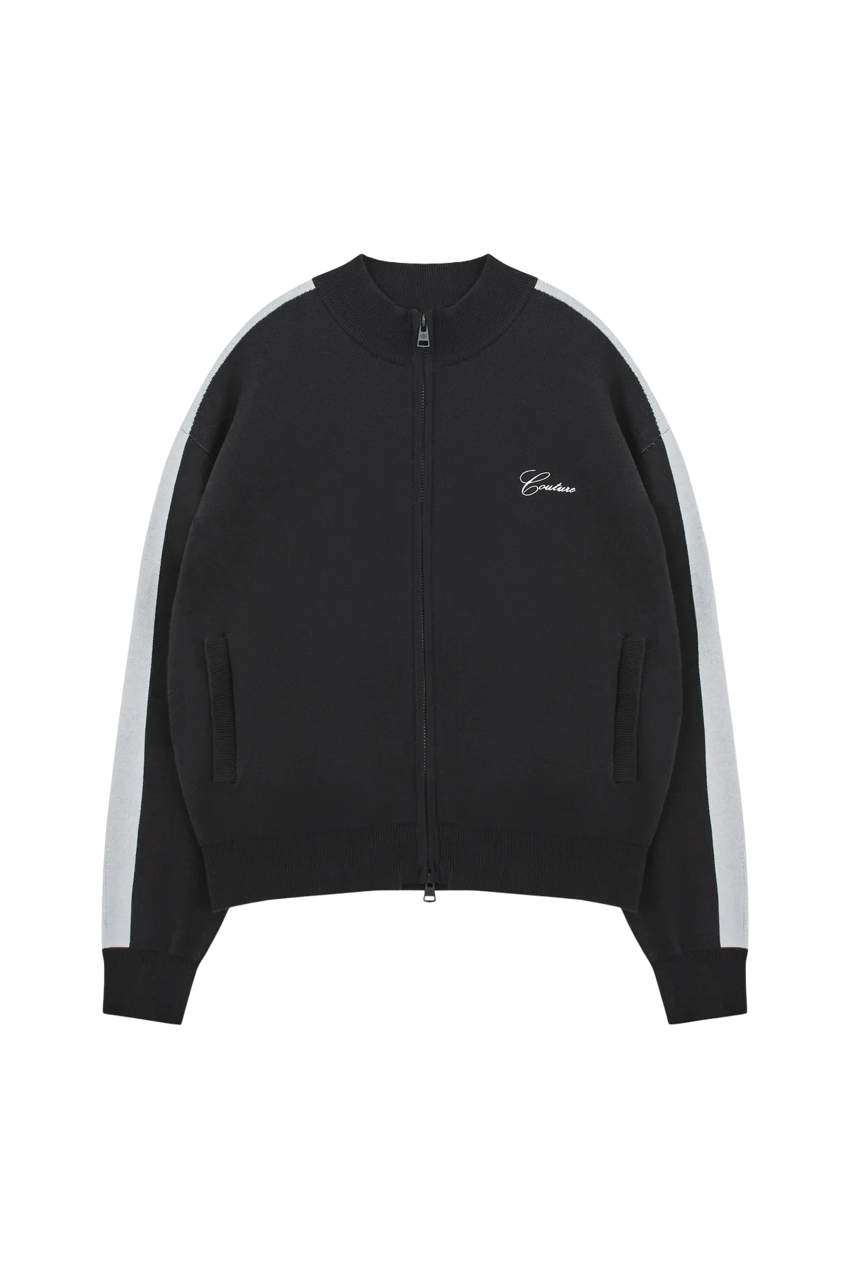 THE COUTURE CLUB SIDE STRIPPED KNITTED TRACK JACKET