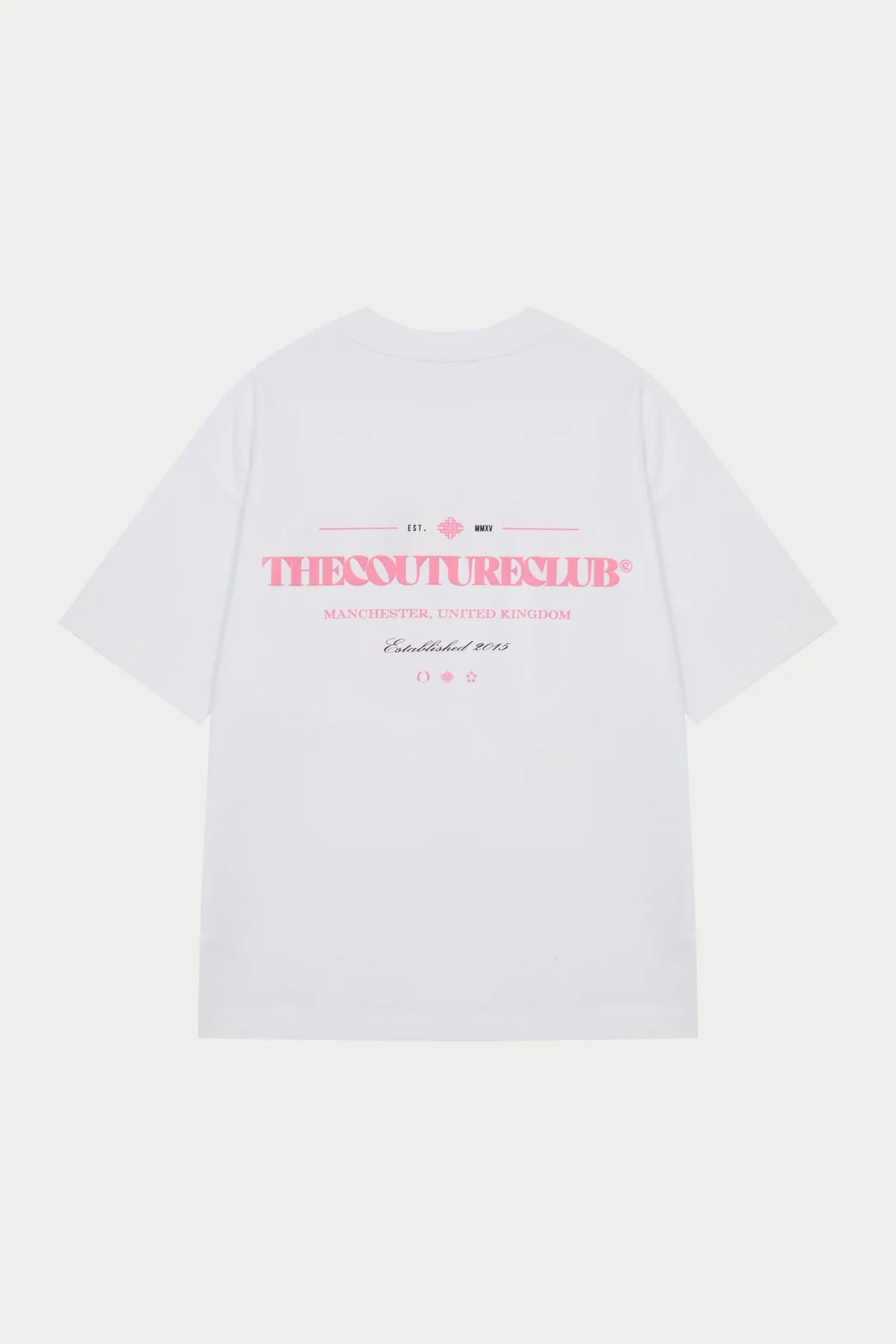 THE COUTURE CLUB COPYRIGHT MULTI GRAPHIC T-SHIRT - PINK