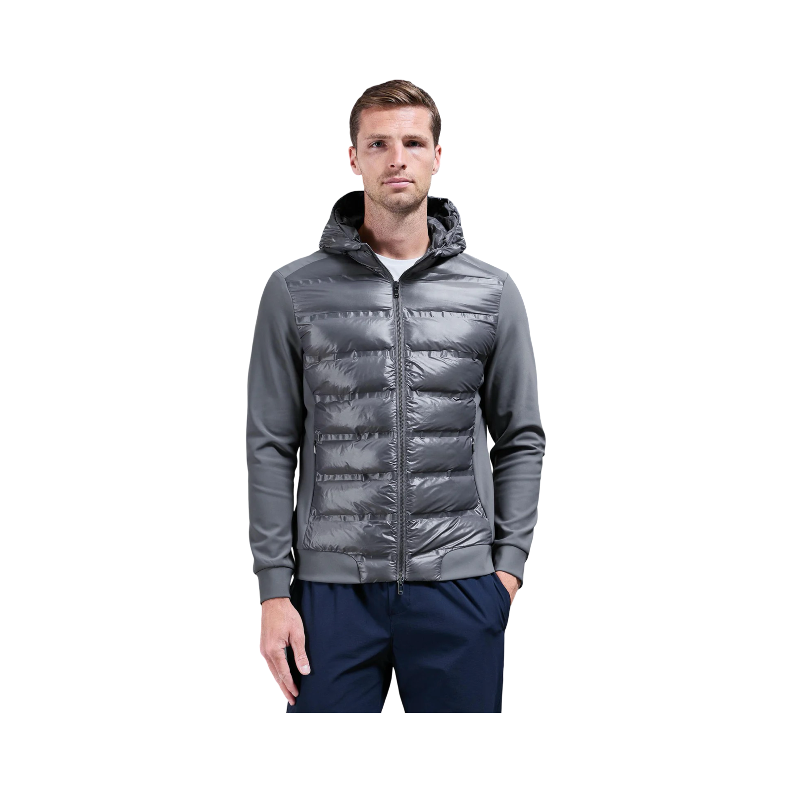 ARNE HYBRID PUFFER JACKET GREY