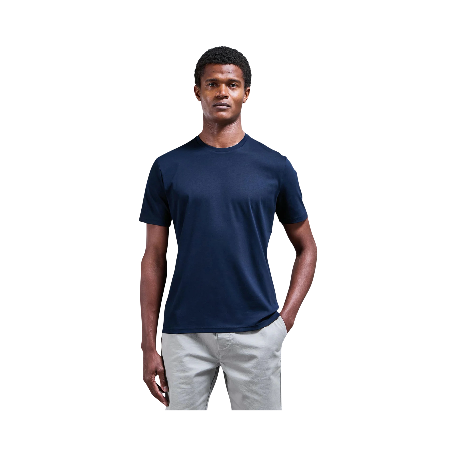 ARNE MERCERISED T-SHIRT NAVY