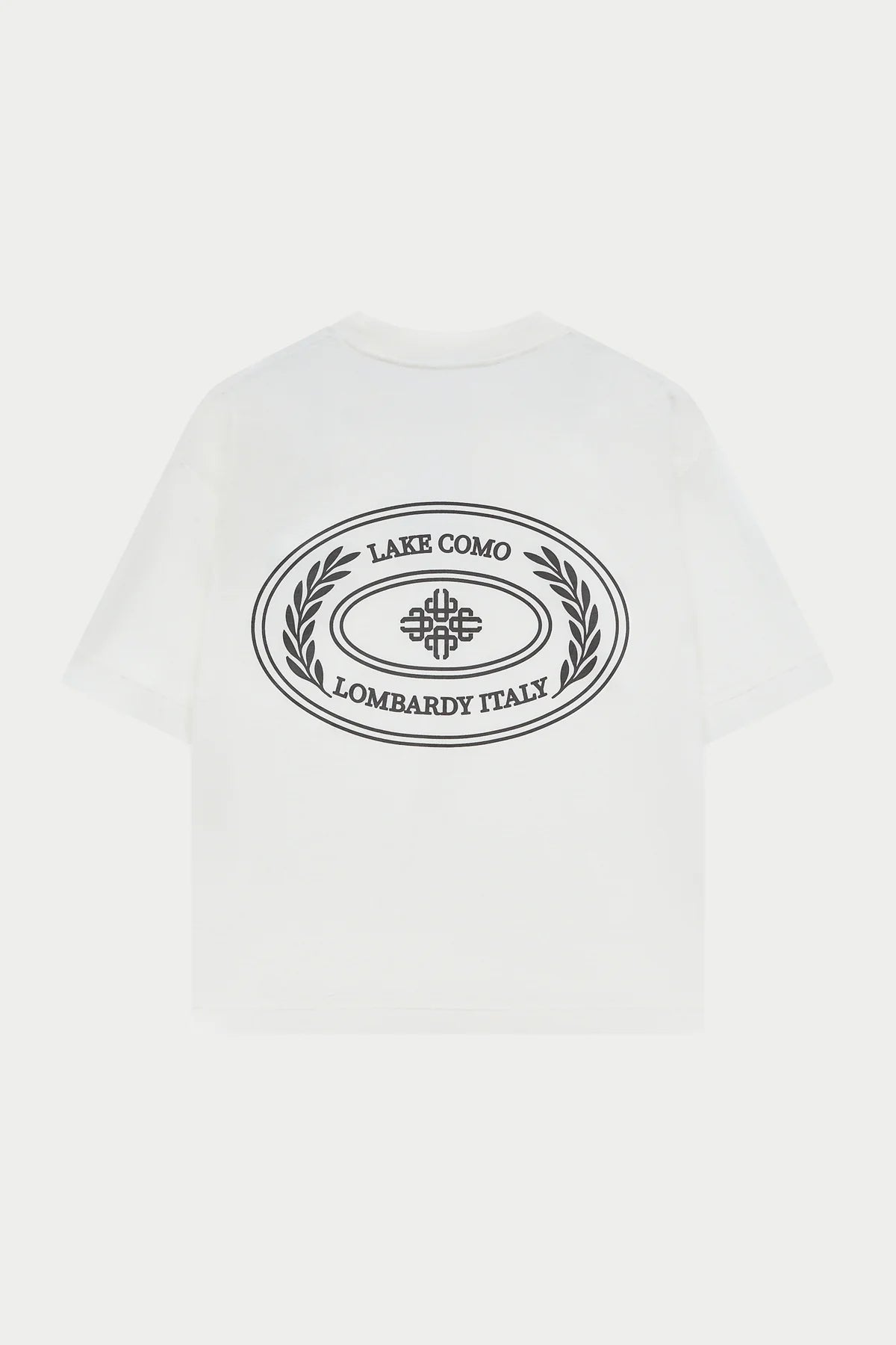 THE COUTURE CLUB LAKE COMO OVAL GRAPHIC T-SHIRT - WHITE