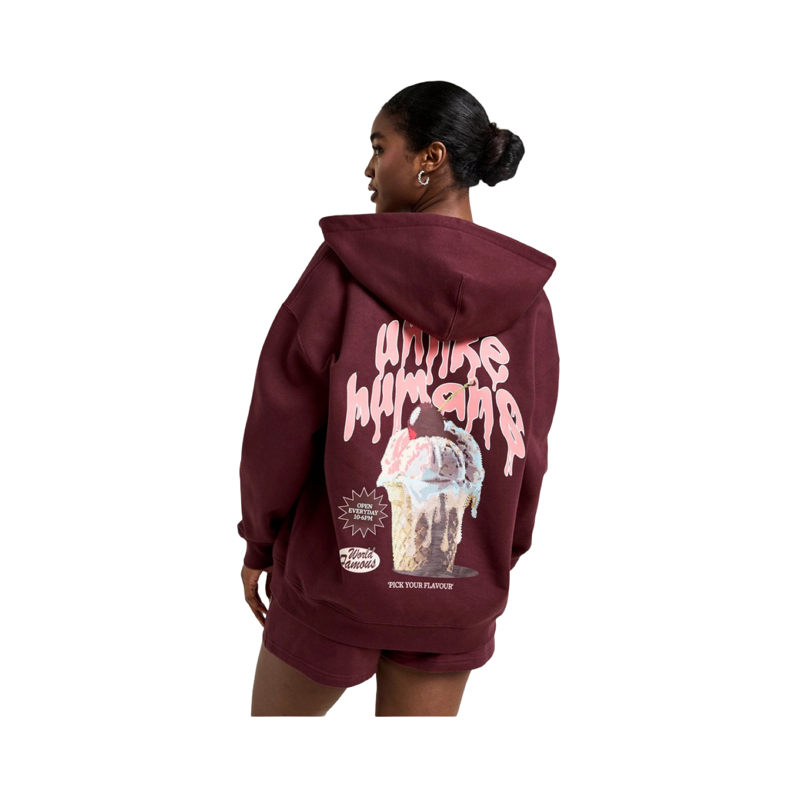 UNLIKE HUMANS ICE CREAM FULL ZIP HOODIE