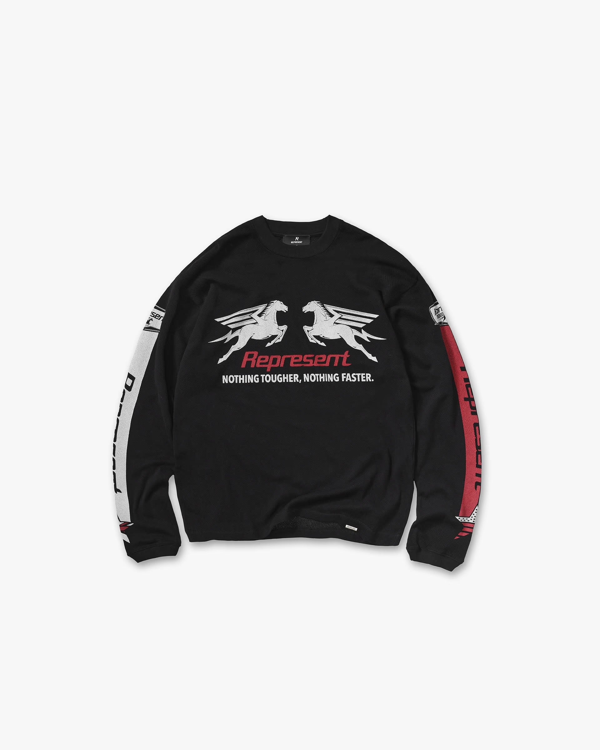 REPRESENT MESH PEGASUS LONG SLEEVE T-SHIRT