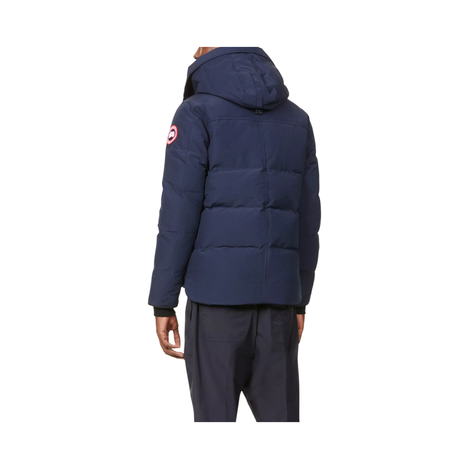 CANADA GOOSE MACMILLAN FUNNEL-NECK TWILL-DOWN PARKA JACKET ATLANTIC NAVY