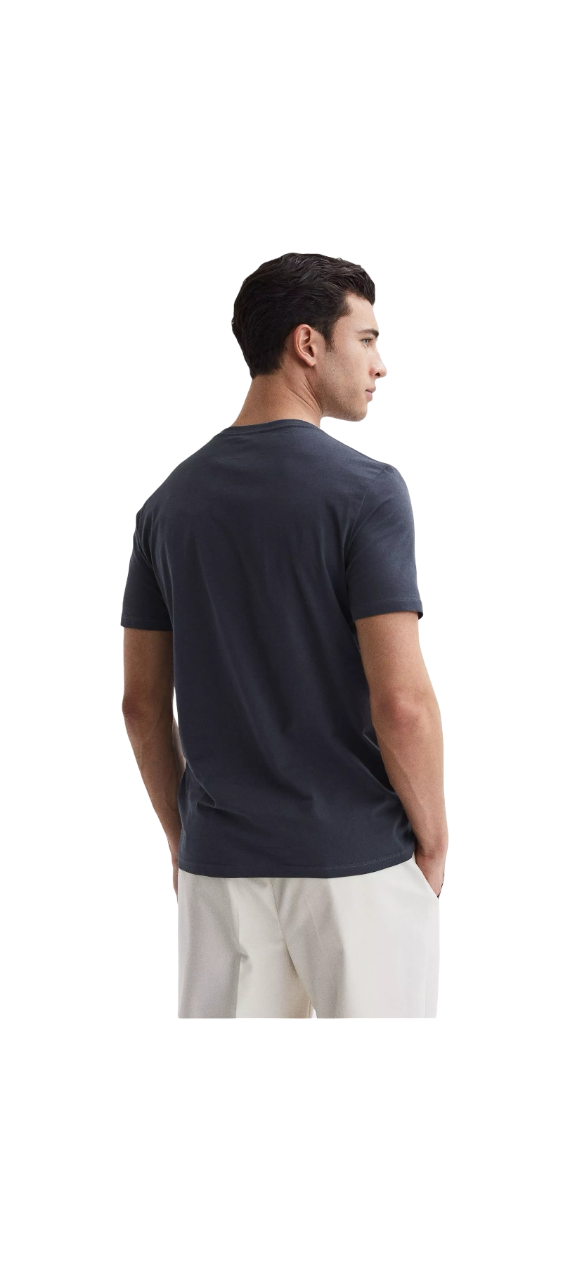 REISS BLESS COTTON CREW NECK T-SHIRT AIRFORCE BLUE
