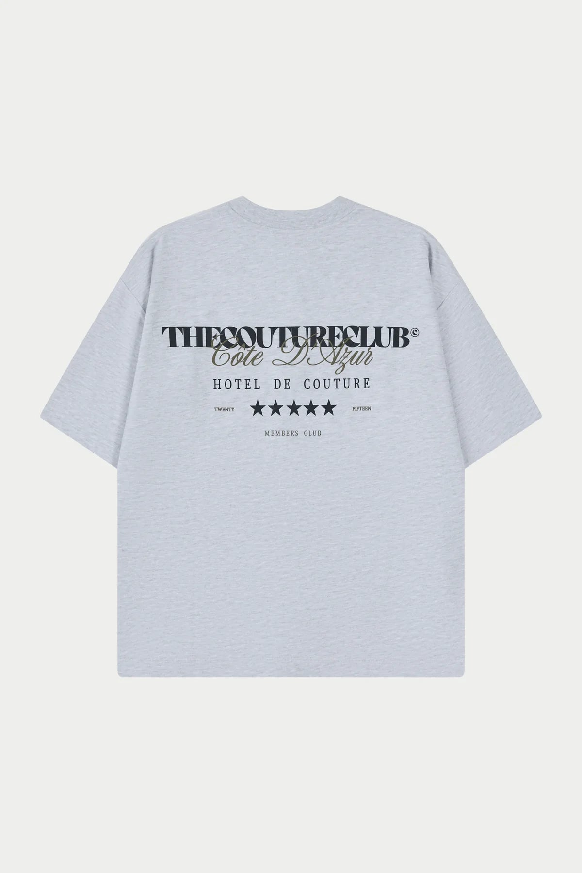THE COUTURE CLUB HOTEL DE COUTURE T-SHIRT - GREY MARL