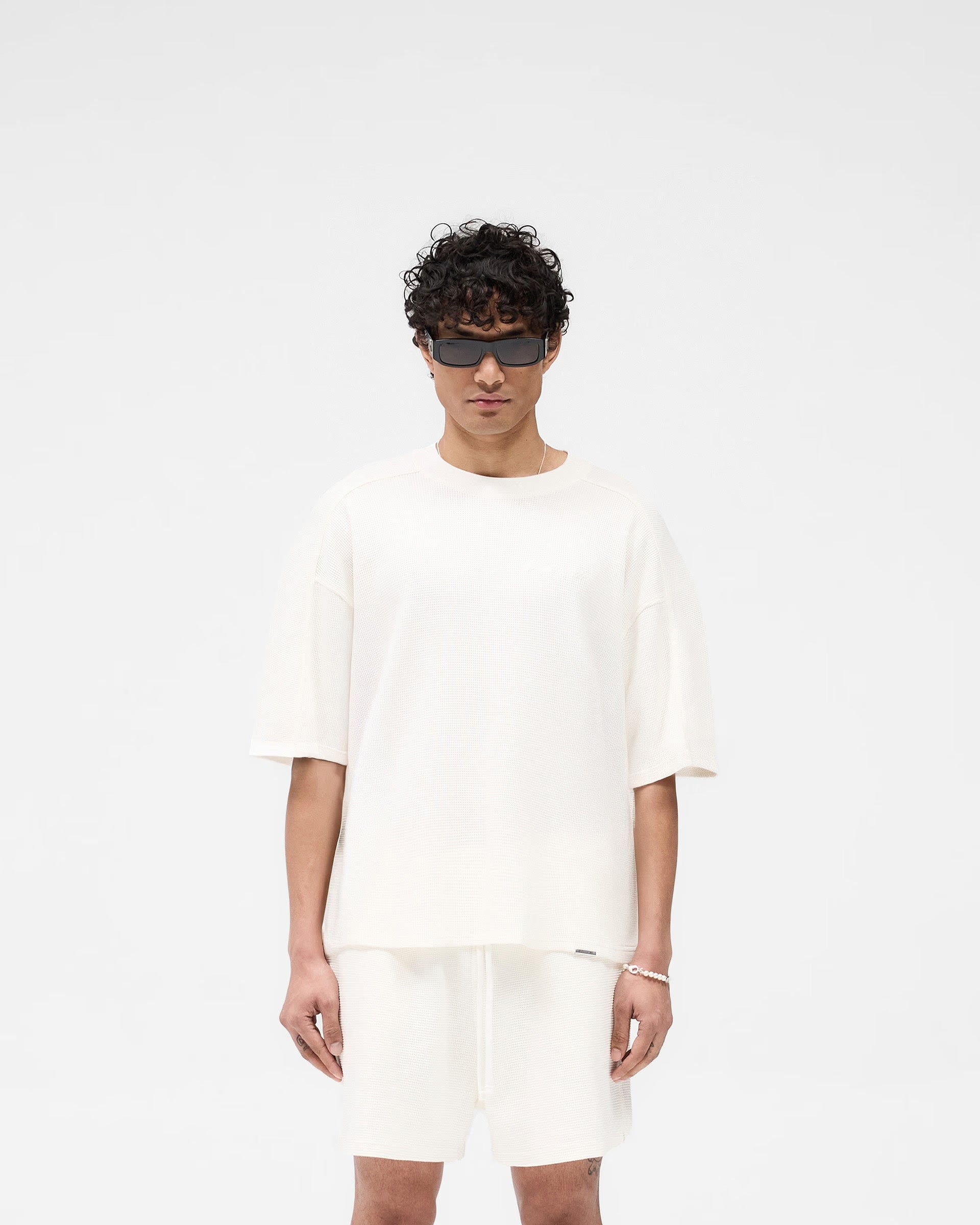 REPRESENT WAFFLE T-SHIRT - FLAT WHITE