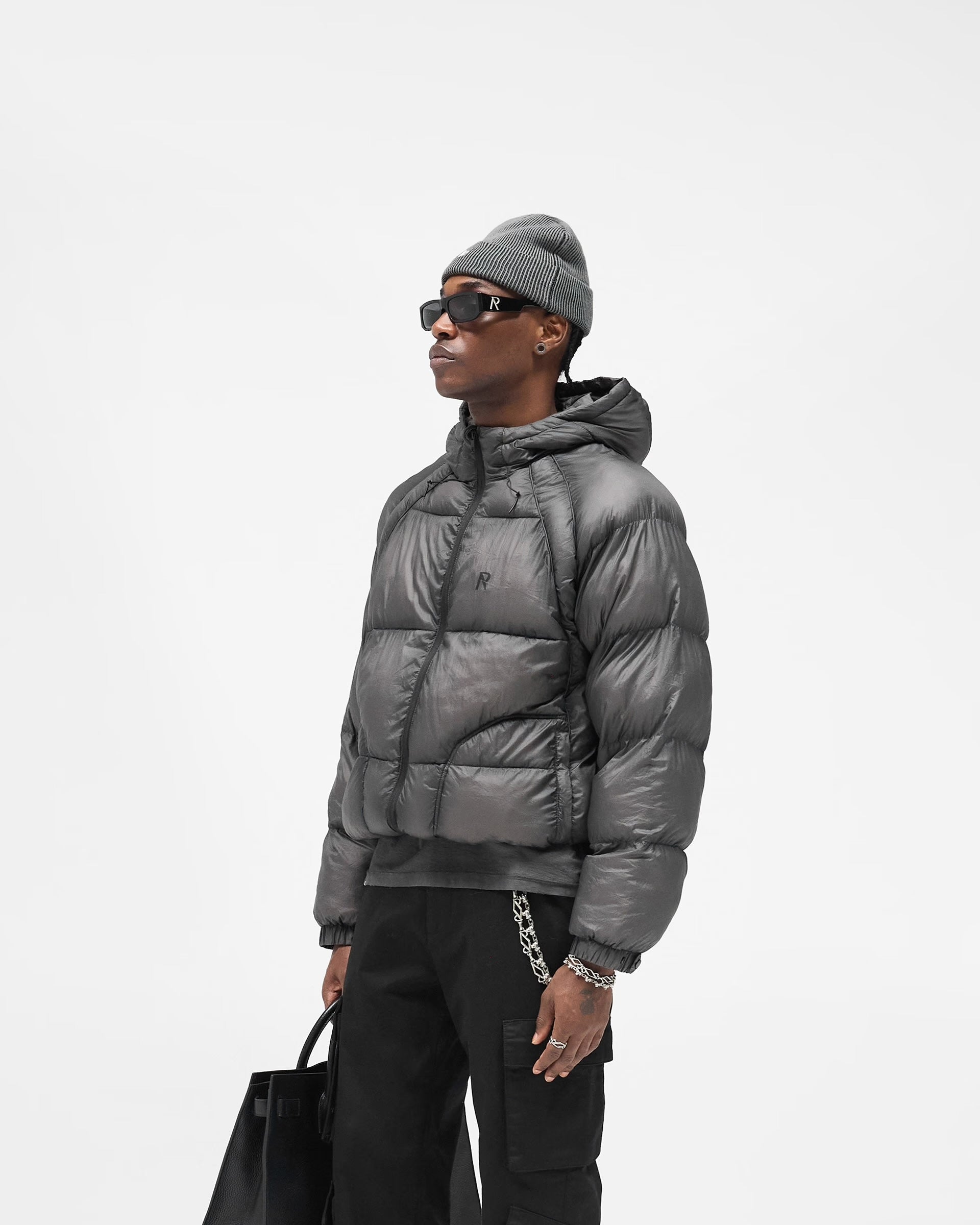 REPRESENT TRANSLUCENT HOODED PUFFER