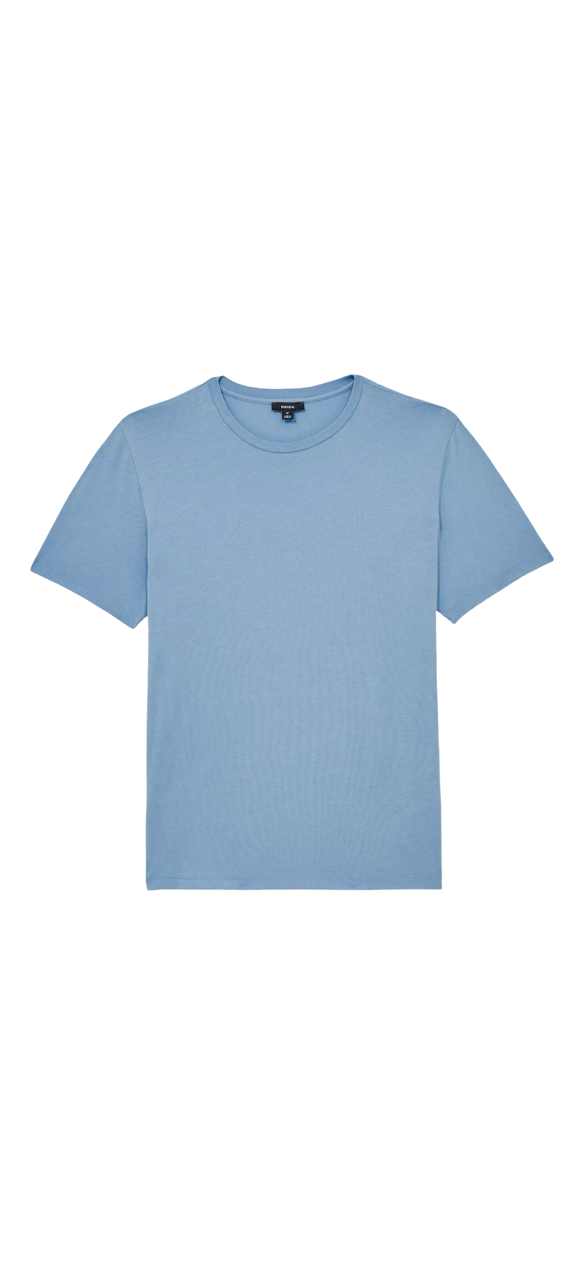REISS BLESS COTTON CREW NECK T-SHIRT DUSTY BLUE