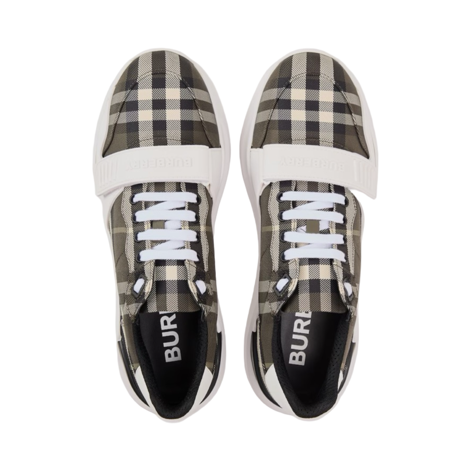 BURBERRY REGIS CHECK COTTON TRAINERS