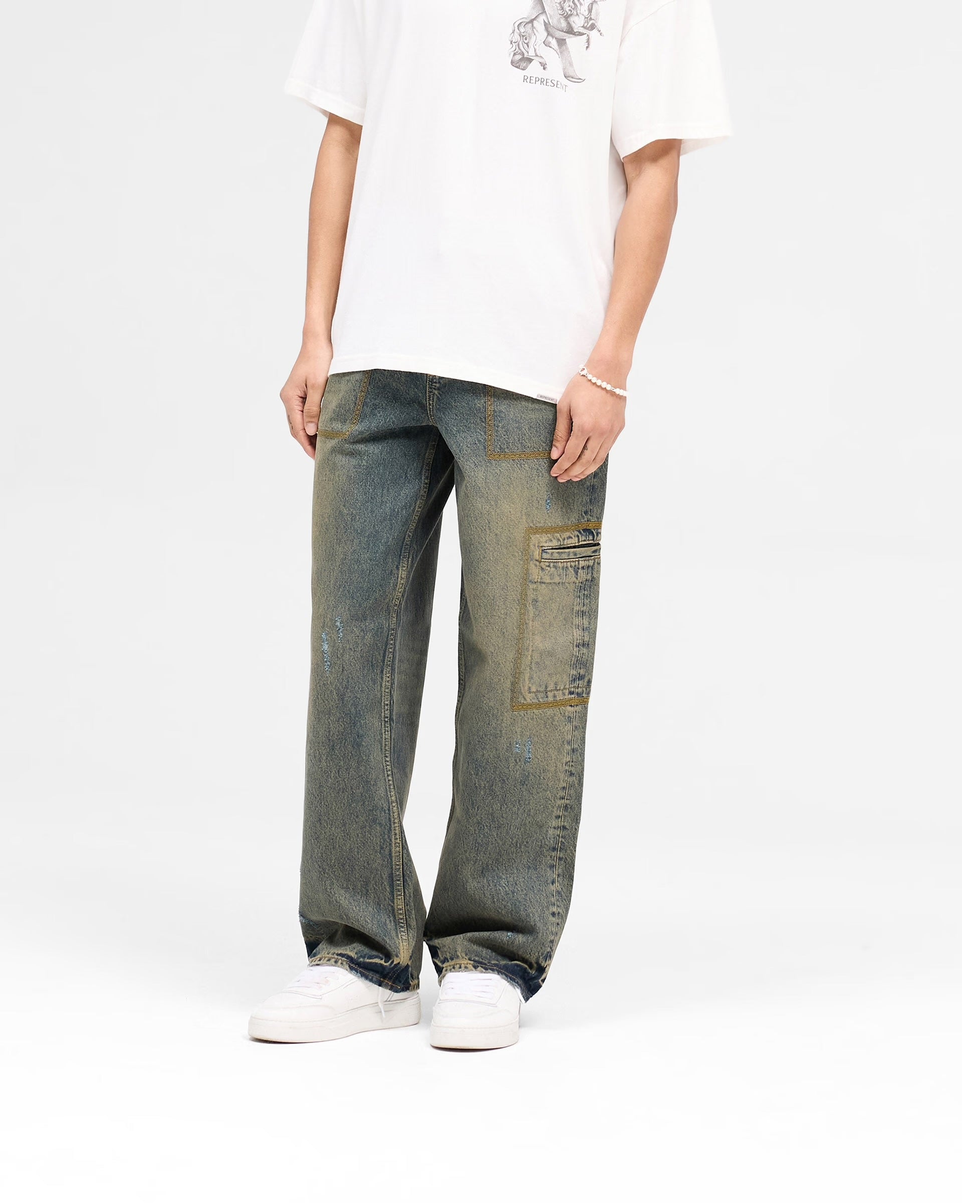 REPRESENT R3 DRIVE DENIM - TOBACCO BLUE