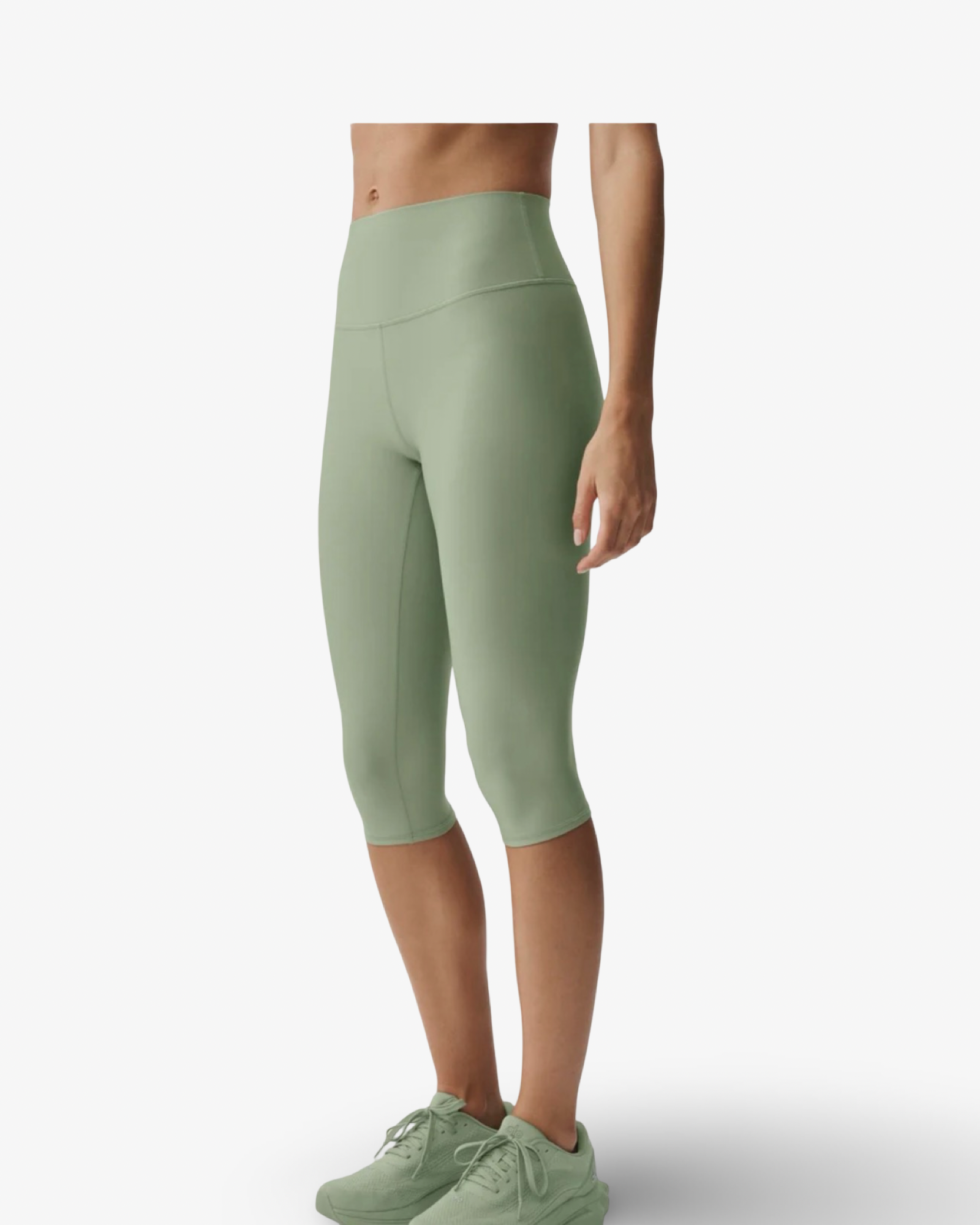 ALO 16” HIGH-WAIST AIRLIFT CAPRI  DUNE GRASS