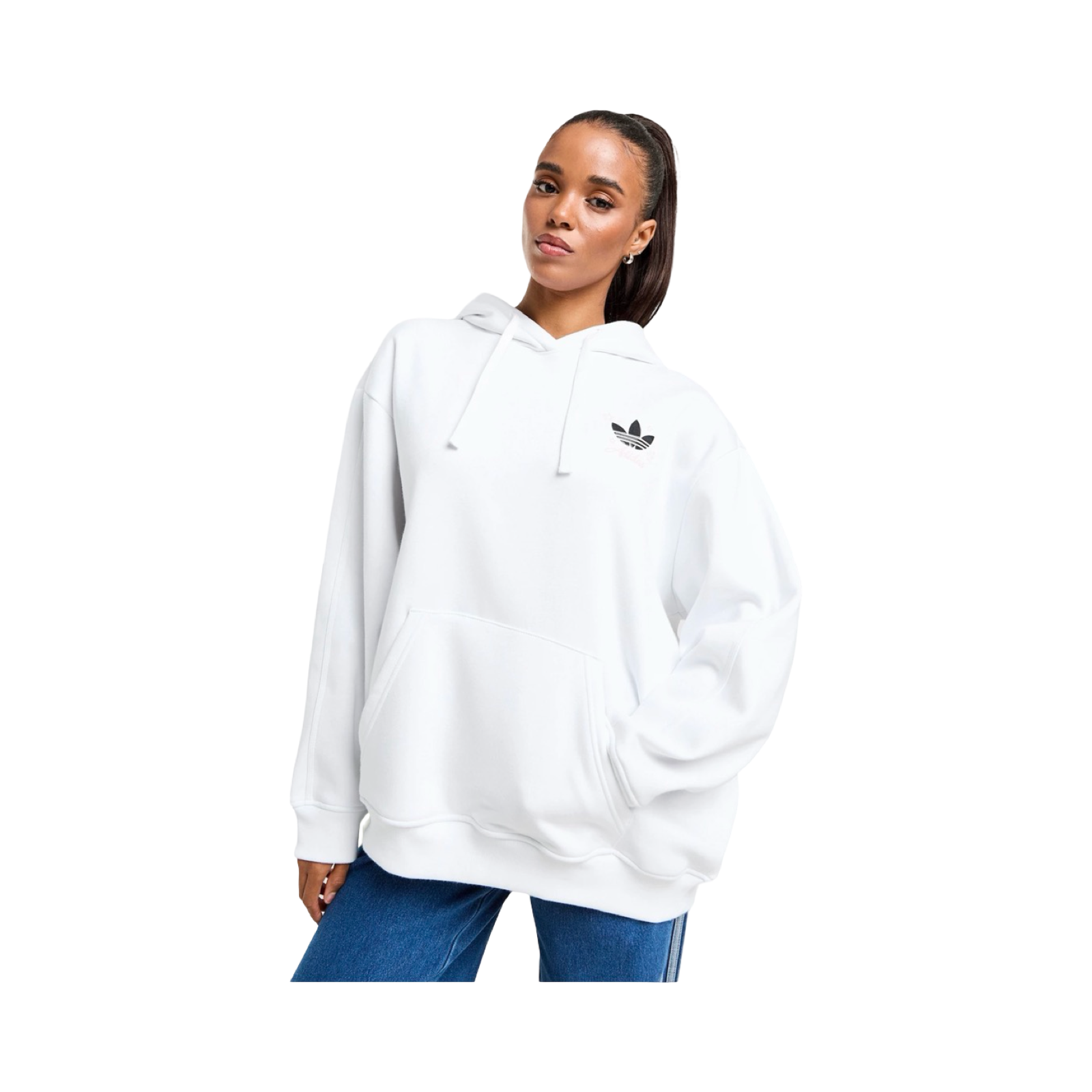 ADIDAS ORIGINALS CHARM FOOTWEAR OVERHEAD HOODIE - WHITE