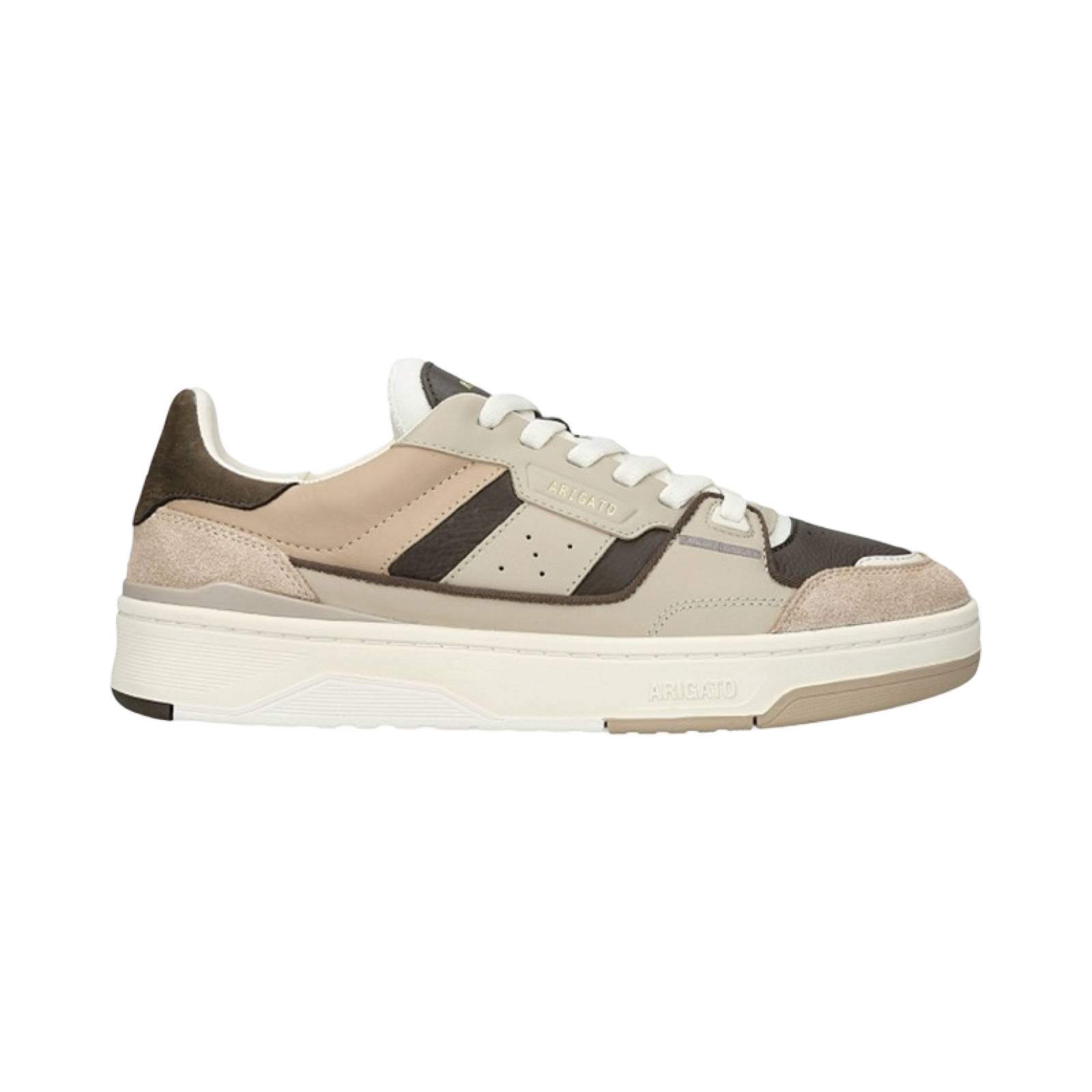 AXEL ARIGATO CLAY LEATHER AND SUEDE TRAINERS