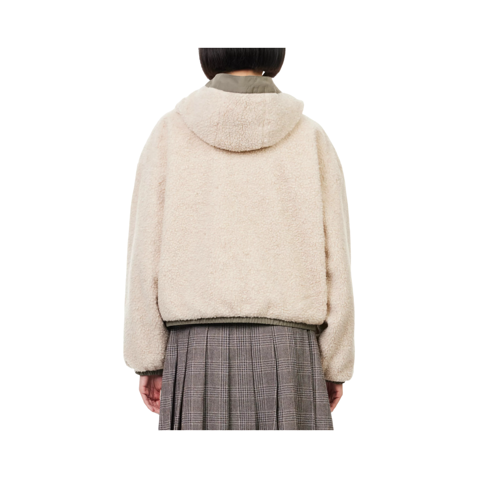 CANADA GOOSE ALBERNI REVERSIBLE FLEECE BOMBER JACKET LIGHT TAN