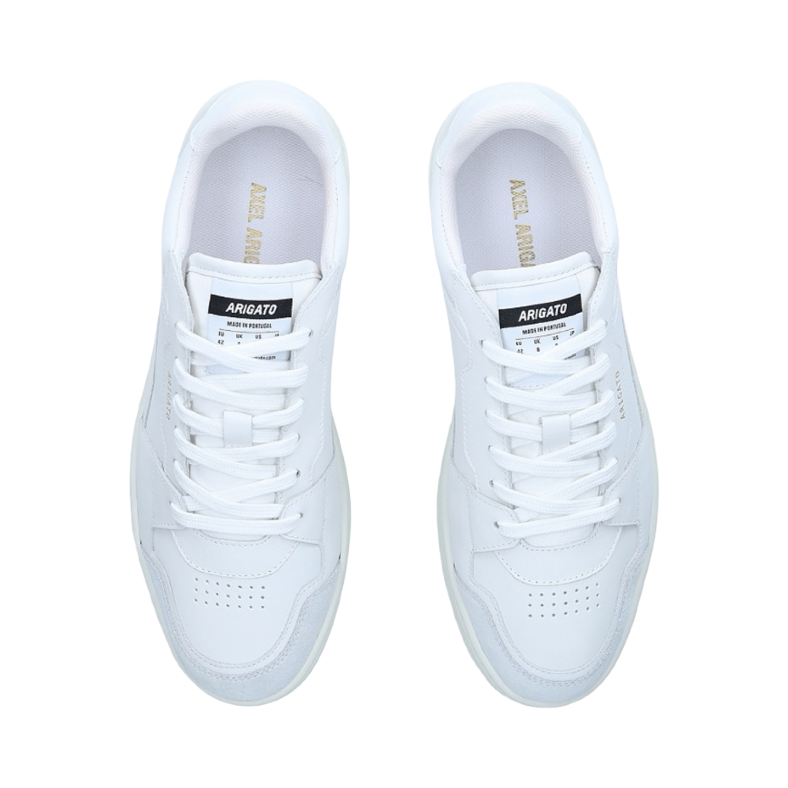 AXEL ARIGATO DICE LEATHER AND SUEDE LOW-TOP TRAINERS