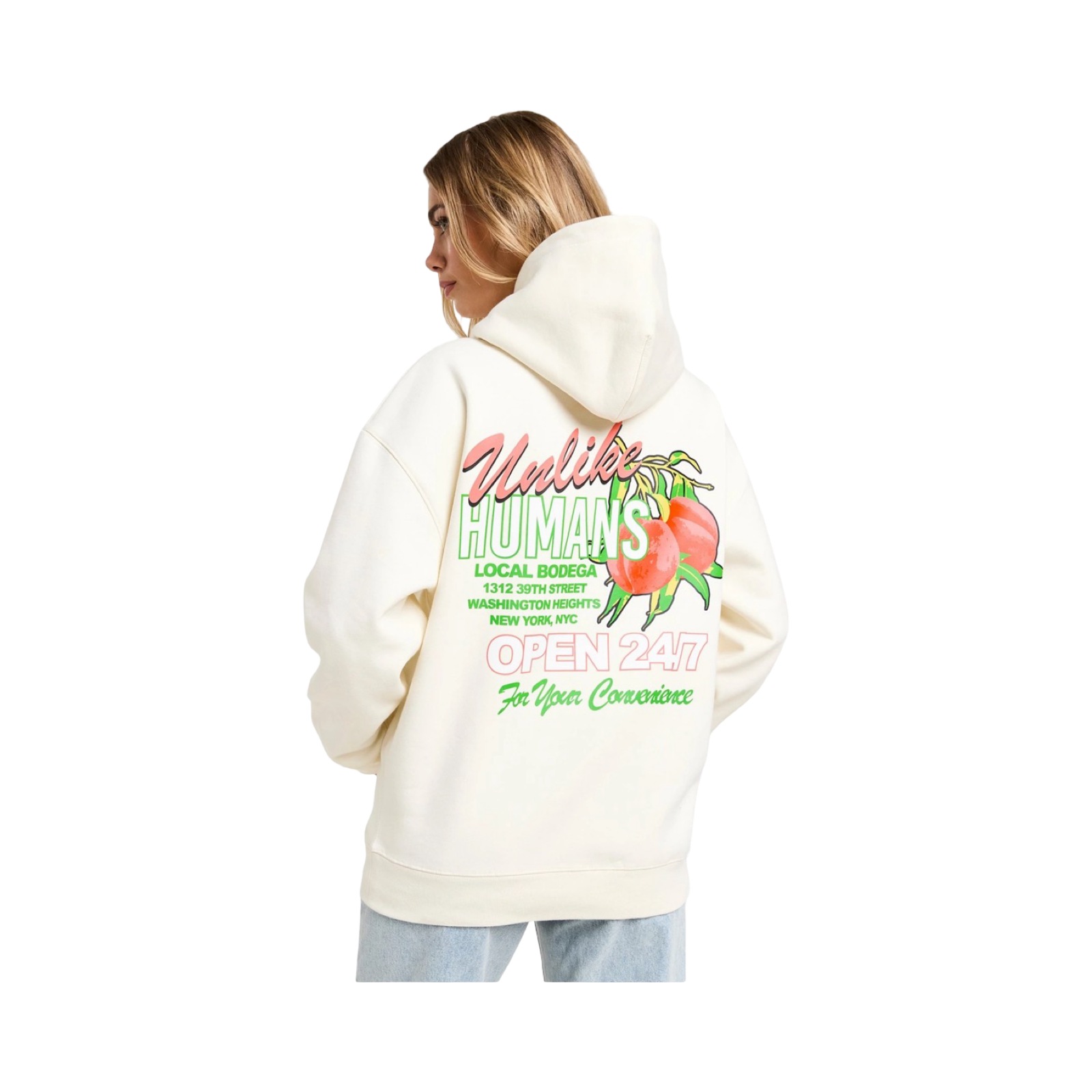 UNLIKE HUMANS PEACH OVERHEAD HOODIE