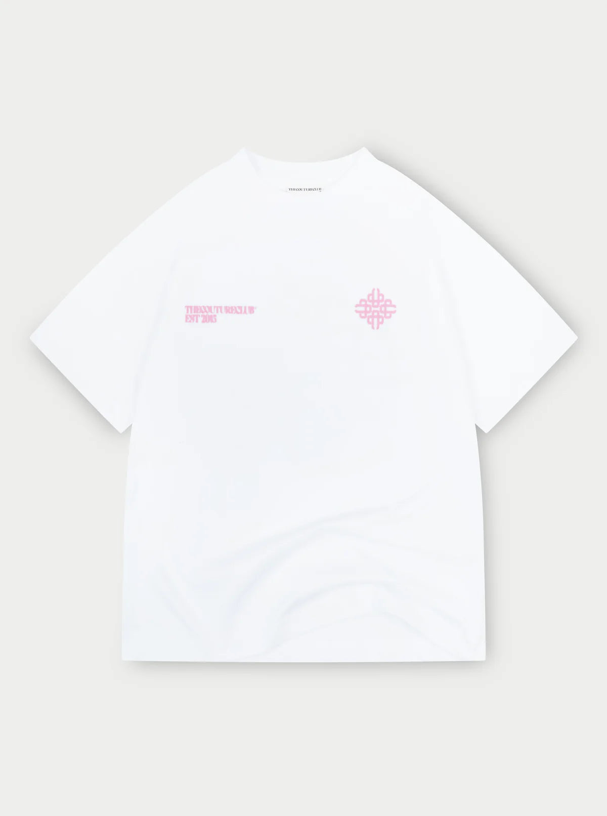 THE COUTURE CLUB BLURRED GRAPHIC EMBLEM T-SHIRT - PINK