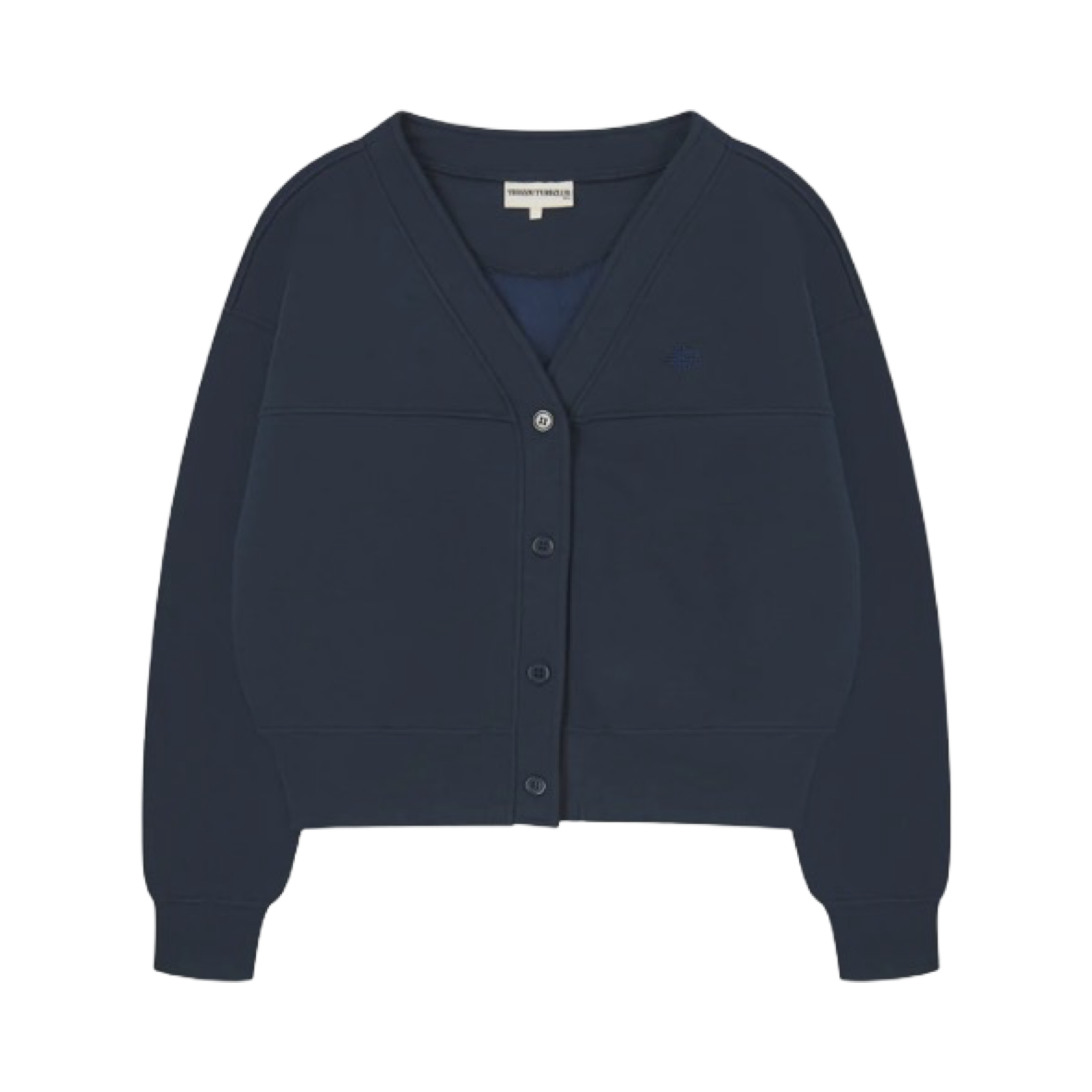 THE COUTURE CLUB OVERSIZED JERSEY CARDIGAN NAVY