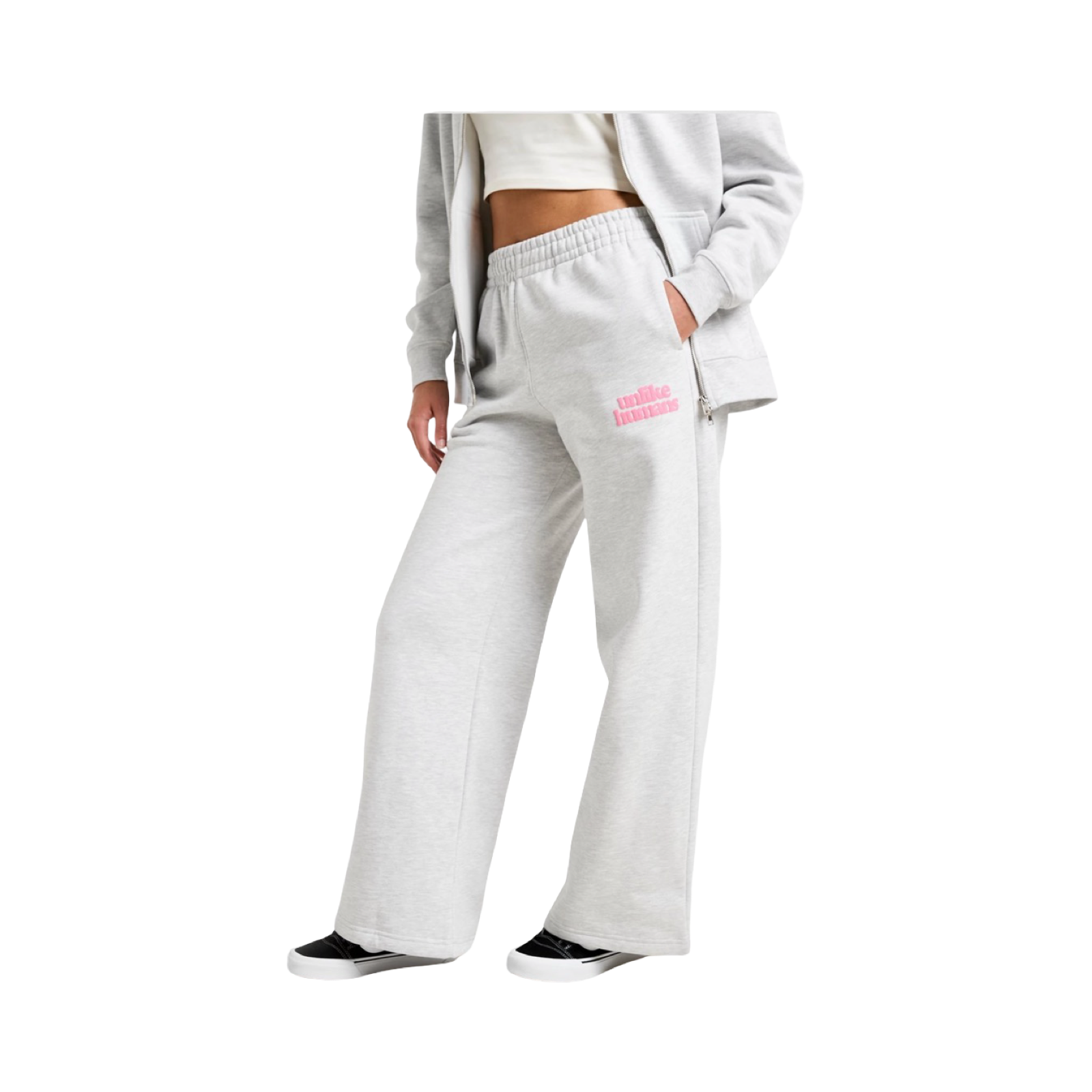 UNLIKE HUMANS BUBBLE WIDE LEG JOGGERS