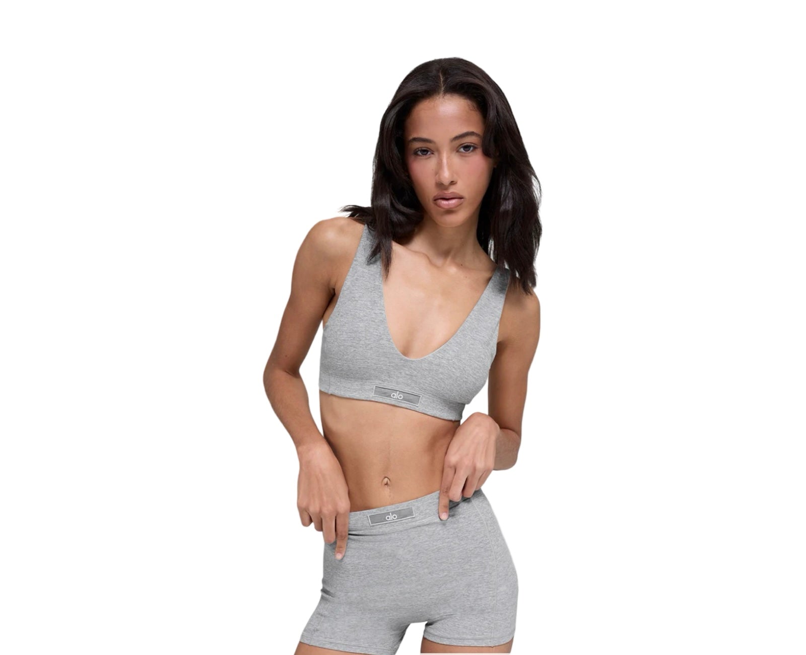 ALO SINCERE BRA IN HEATHER GREY