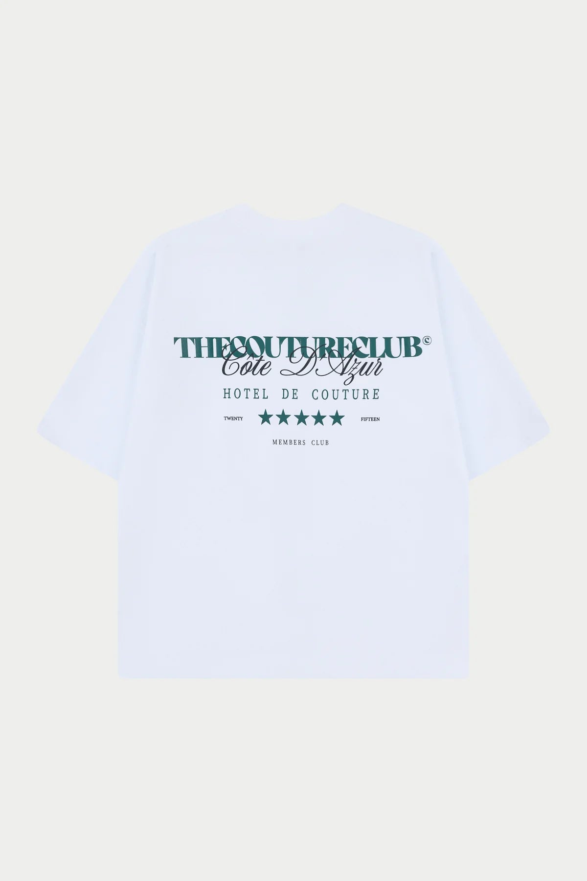 THE COUTURE CLUB HOTEL DE COUTURE T-SHIRT - WHITE/GREEN