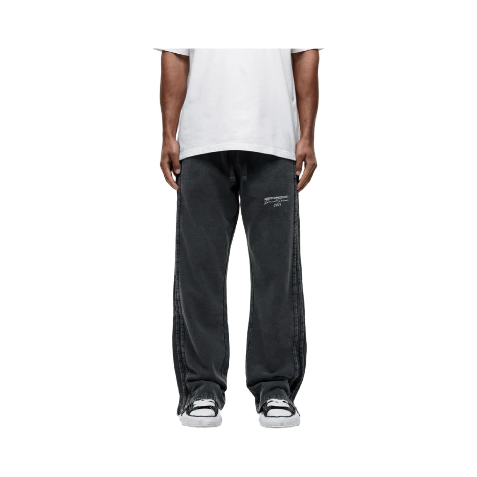 GFN PARTIAL SEAM WASHED GREY SWEATPANTS