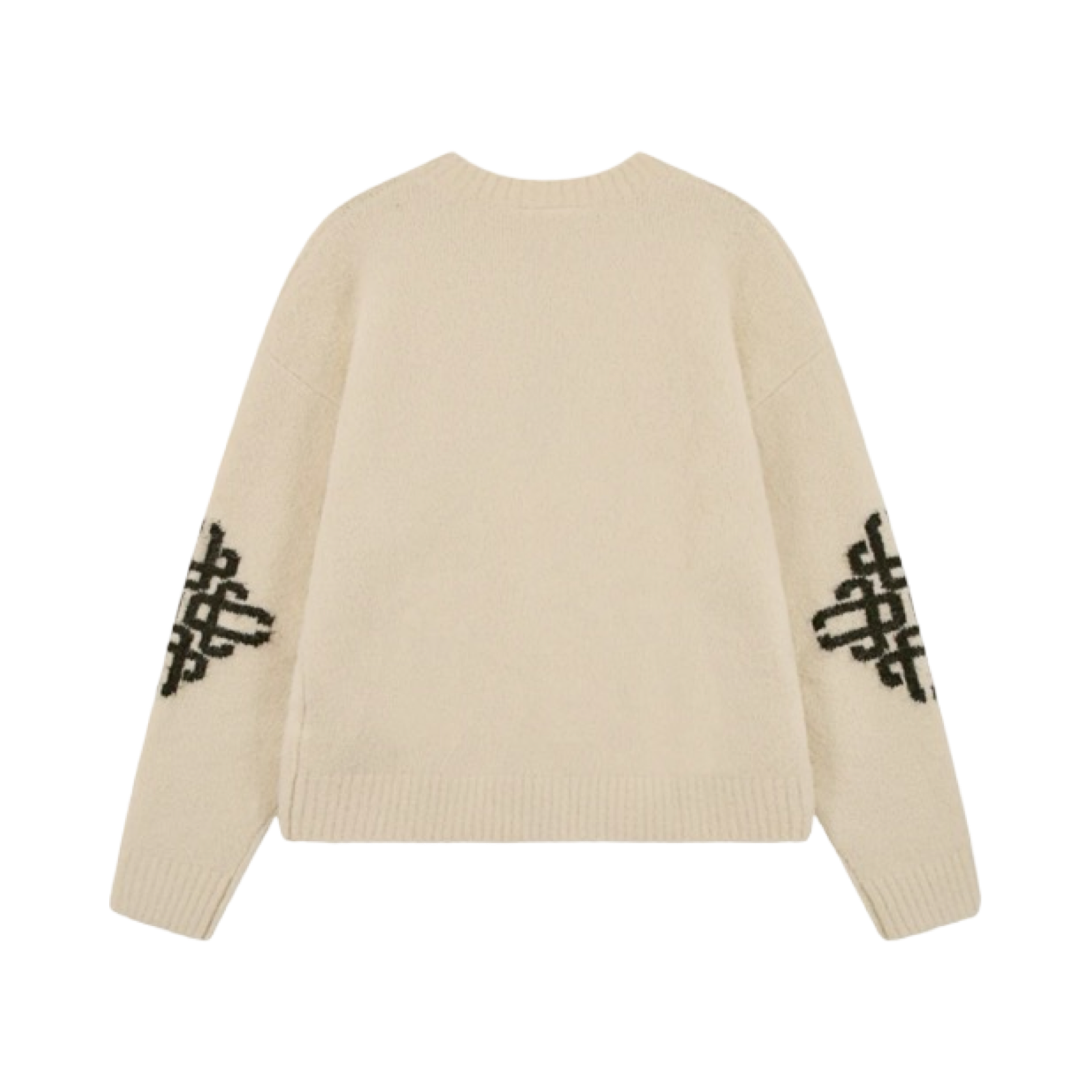 THE COUTURE CLUB BRUSHED SLEEVE KNITTED CREW OFF WHITE