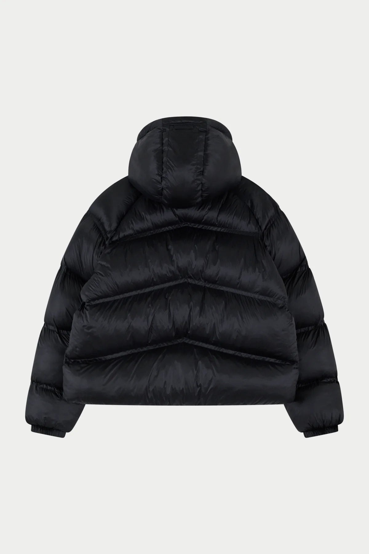 THE COUTURE CLUB TRANSLUCENT HOODED PUFFER -  BLACK
