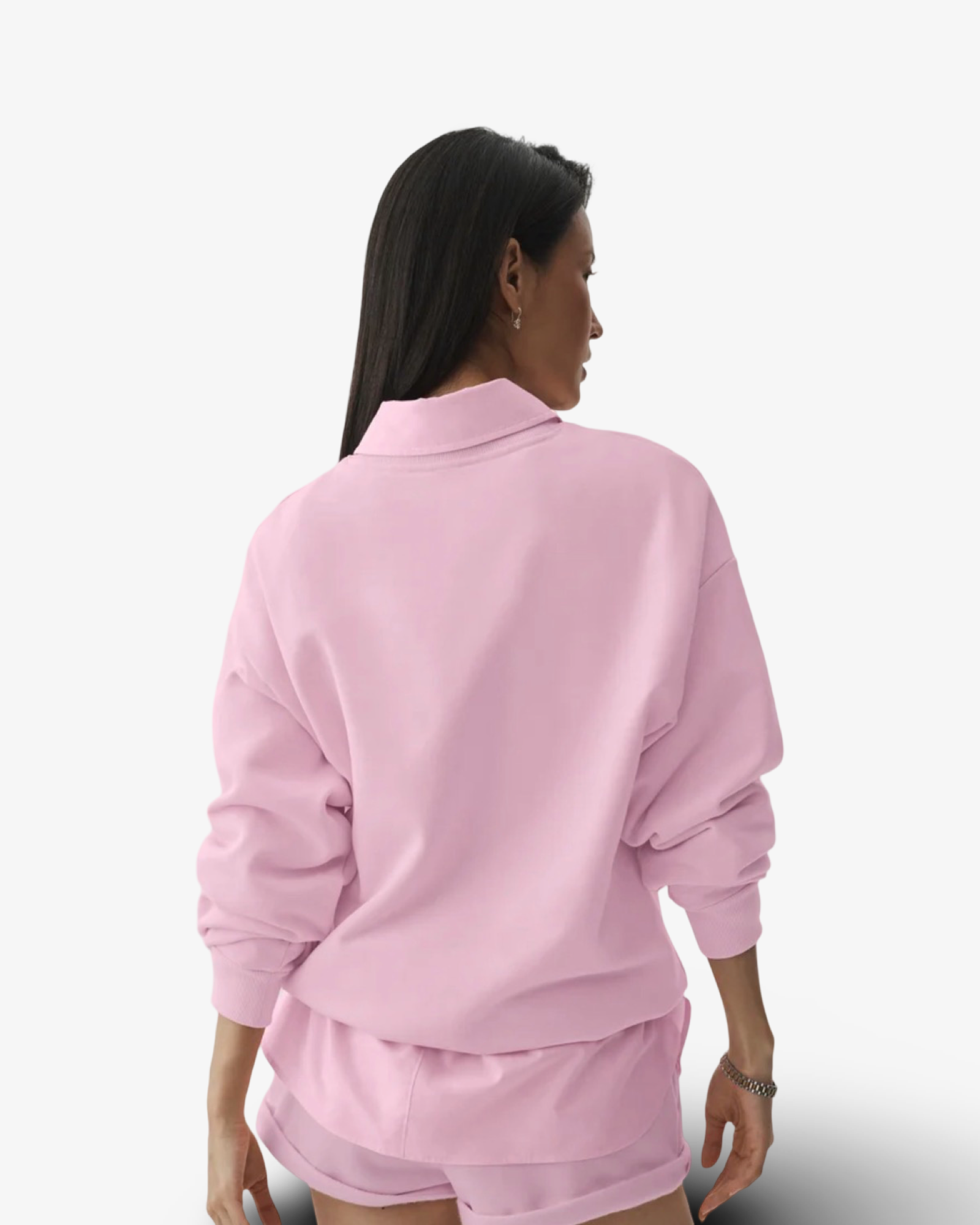 ALO ACCOLADE CREW PULLOVER MARSHMALLOW PINK